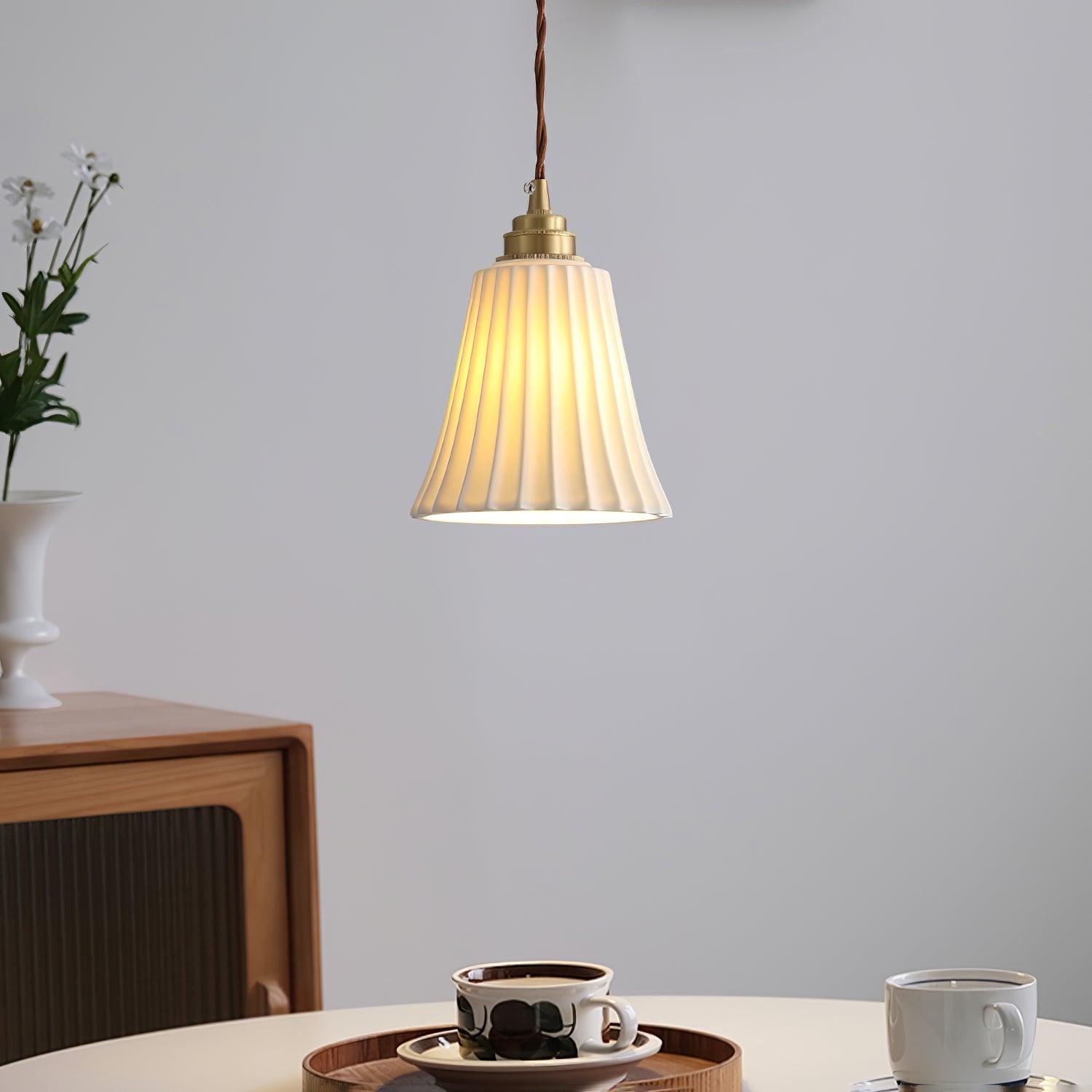 Trumpet Ceramic Pendant Light - Lumpaz