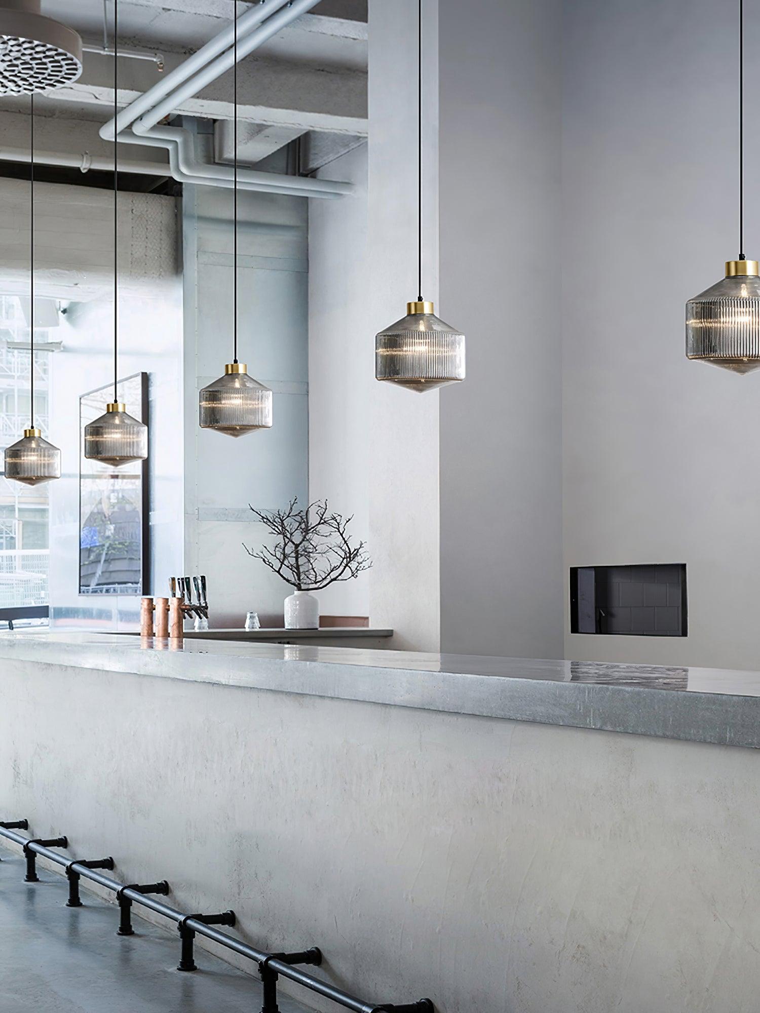 Striped Spinning Top Pendant Light - Lumpaz