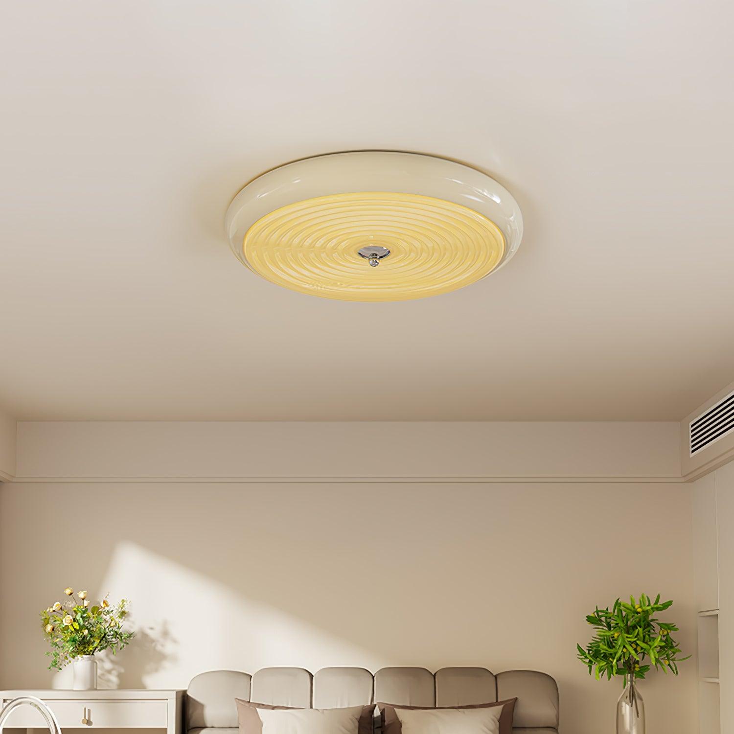 Ripple Cream Ceiling Lamp - Lumpaz