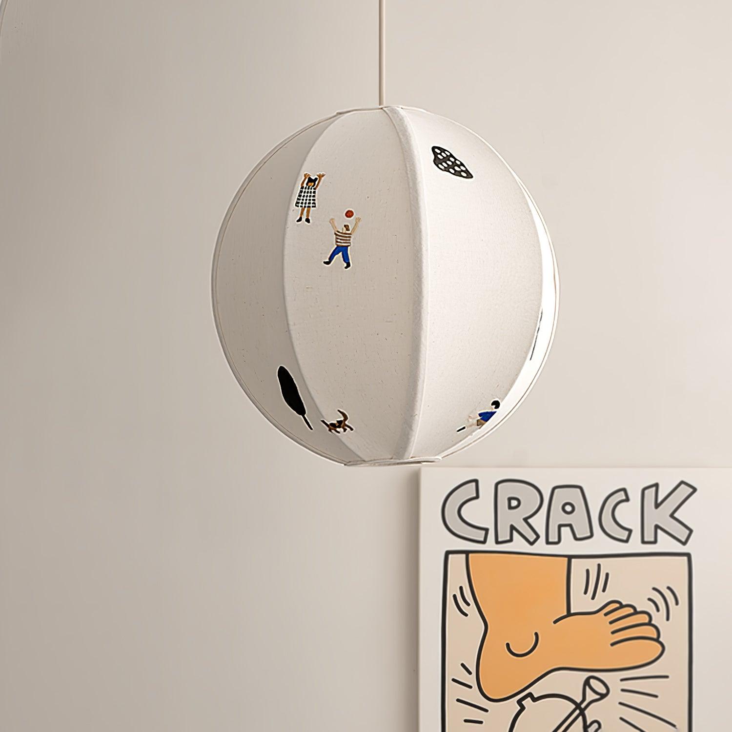 Park Embroidered Textile Pendant Lamp - Lumpaz