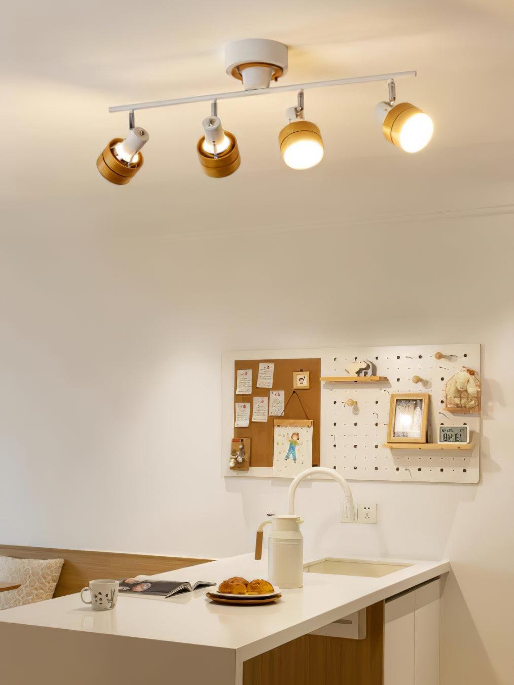 Wooden Adjustable Spot Ceiling Lamp - Lumpaz
