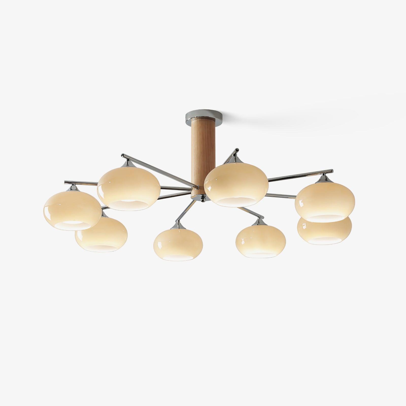 Elliptical Persimmon Chandelier - Lumpaz
