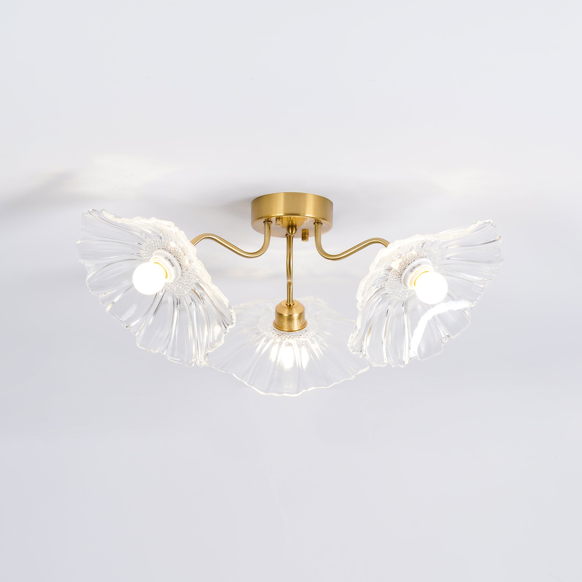 Lotus Leaf Glass Ceiling Lamp - Lumpaz