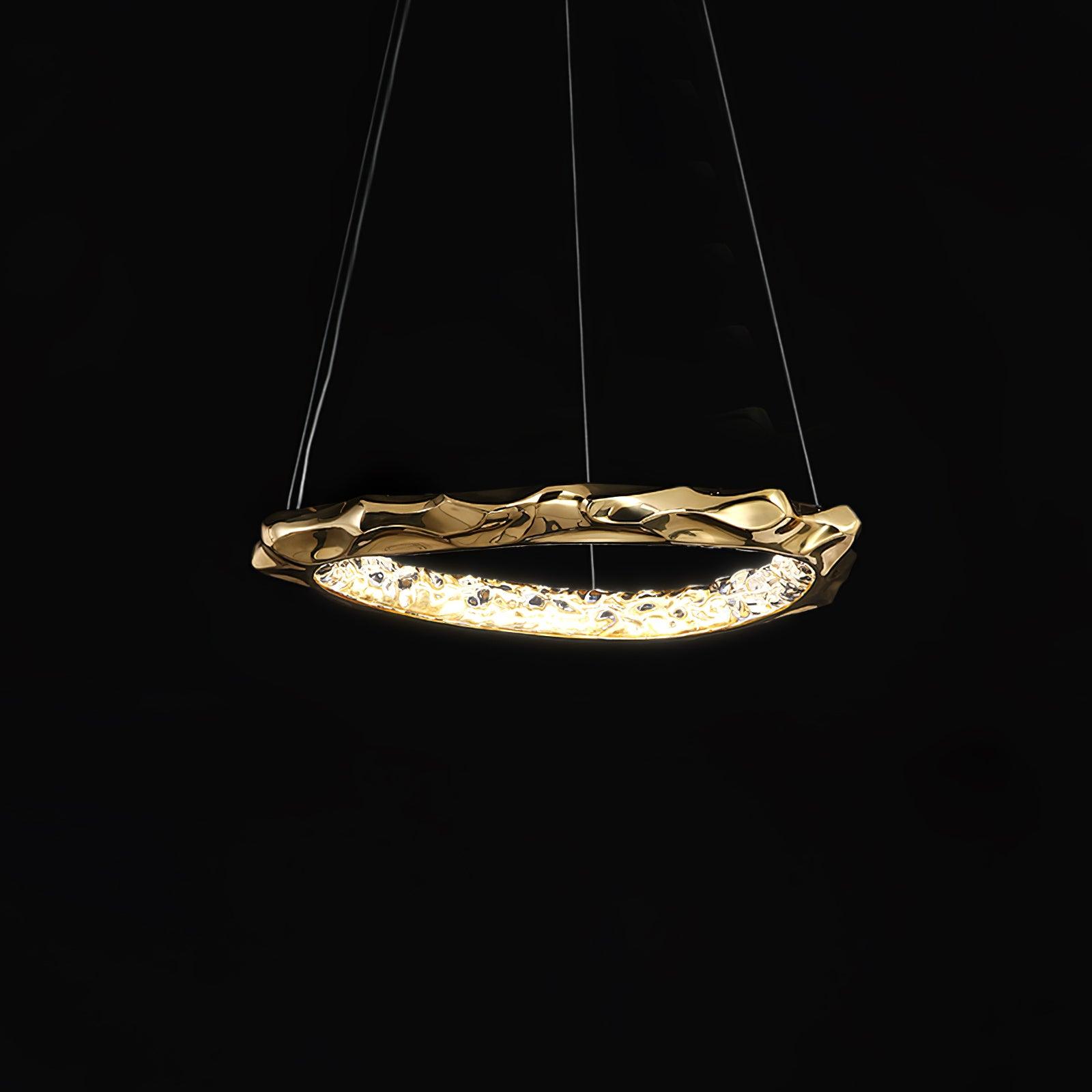 Resin Circlet Brass Pendant Lamp - Lumpaz