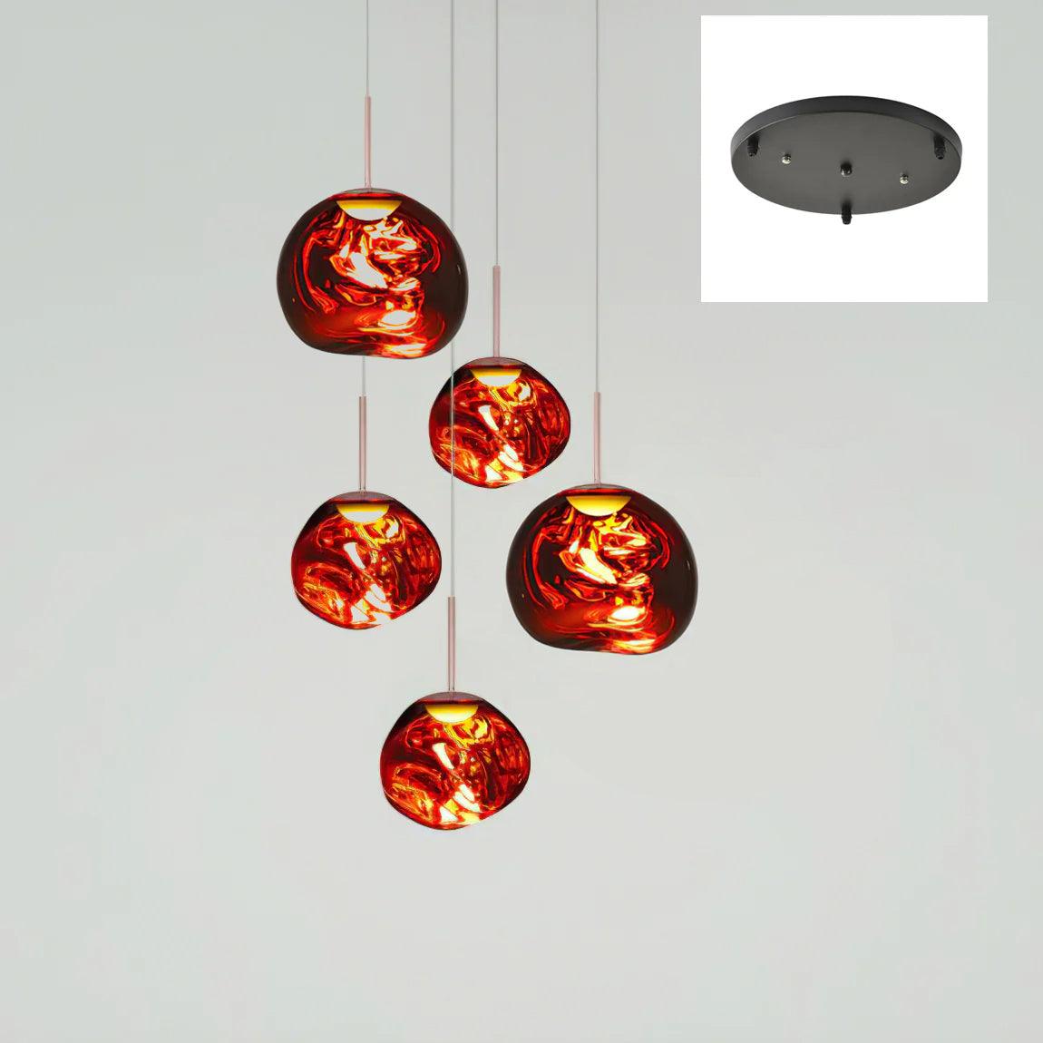 Multi Lava Round Pendant Lamp - Lumpaz
