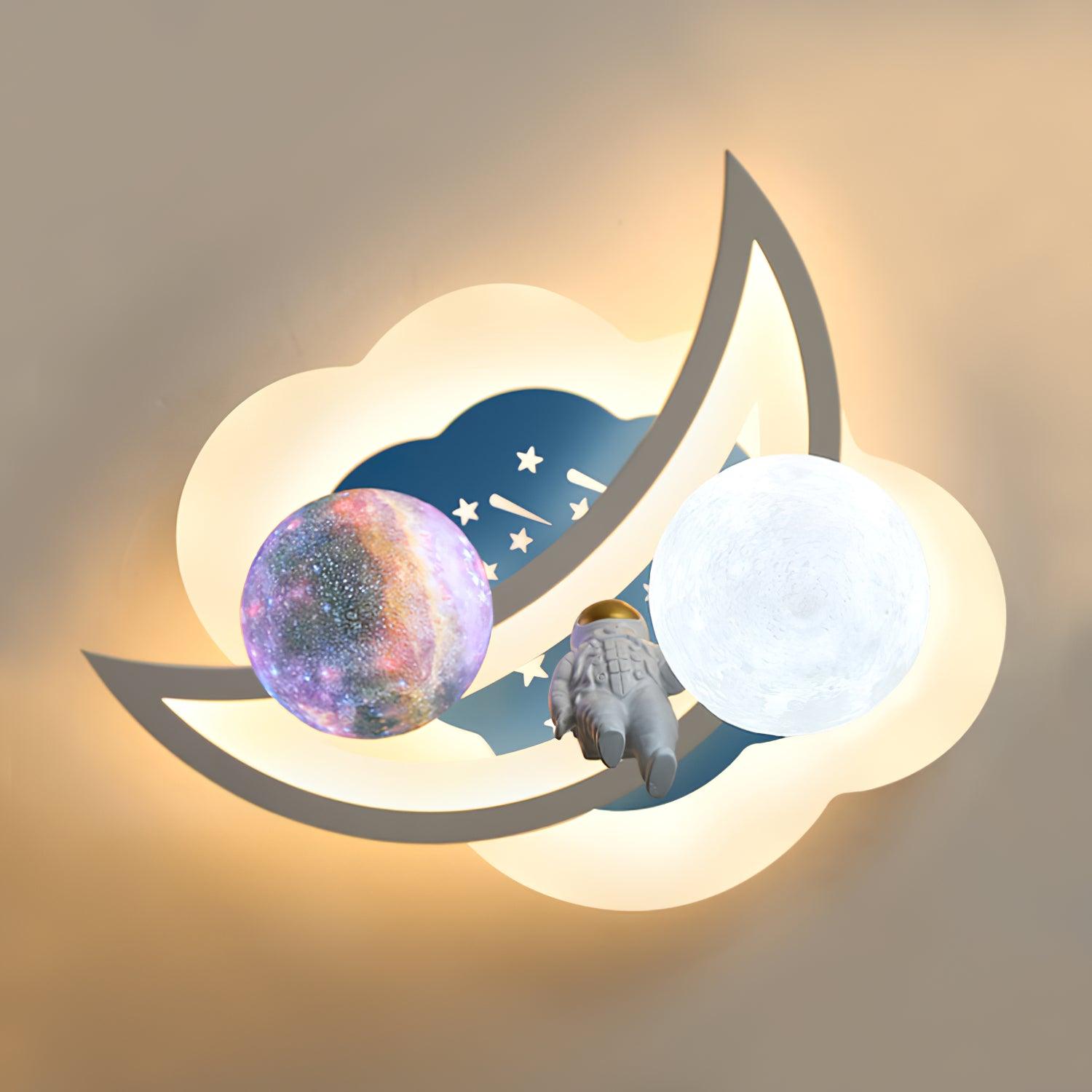 Space Astronaut Star Ceiling Lamp - Lumpaz