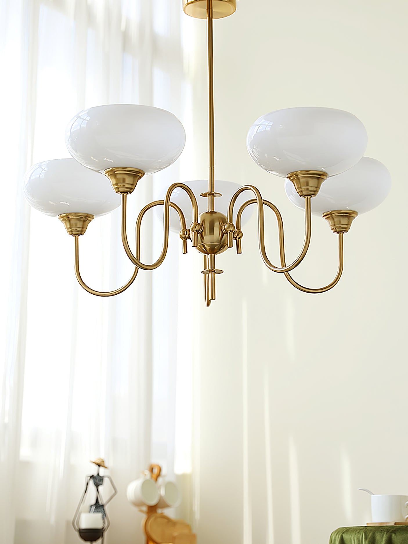 Creamy Persimmon Chandelier - Lumpaz