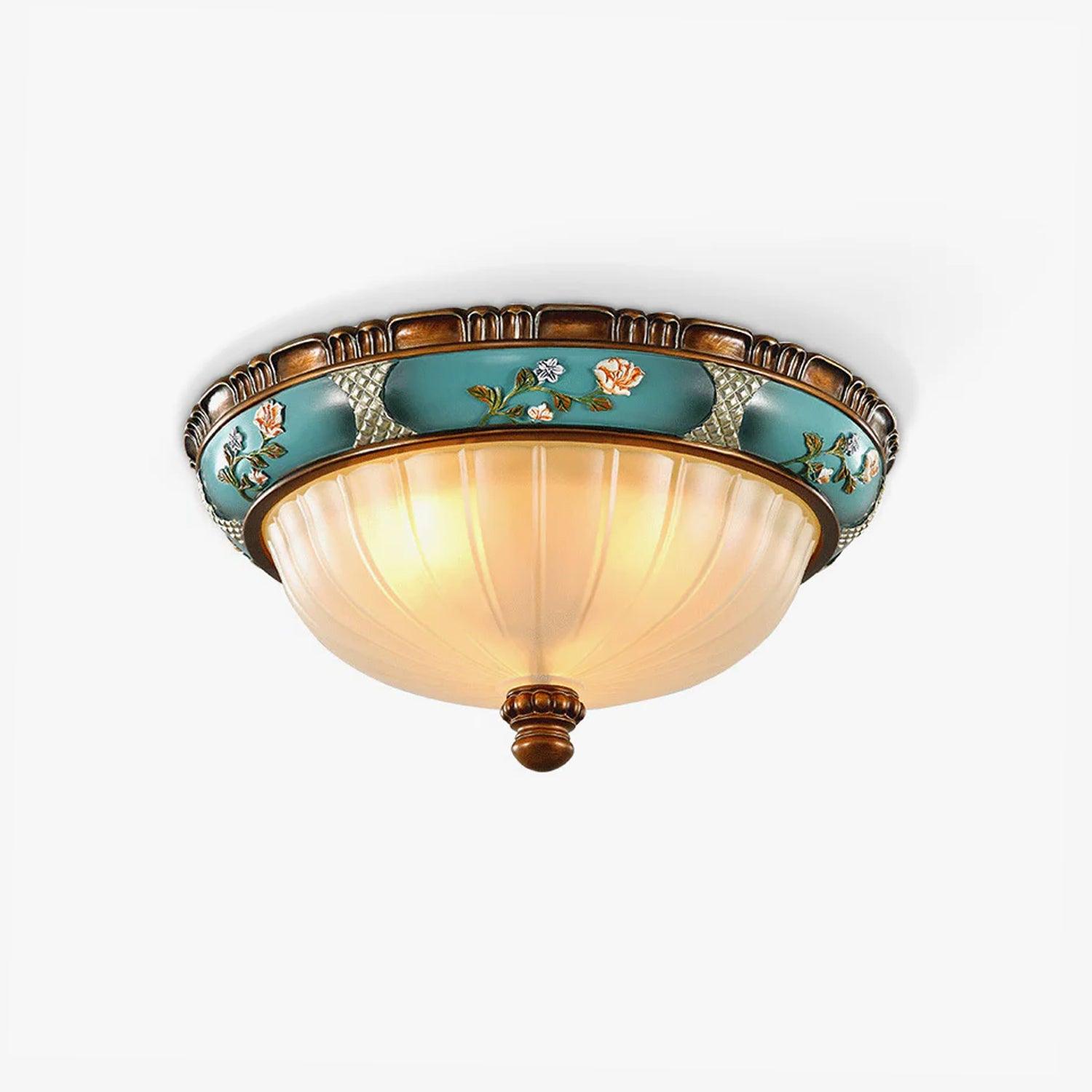 Retro Floral Resin Recessed Ceiling Light - Lumpaz