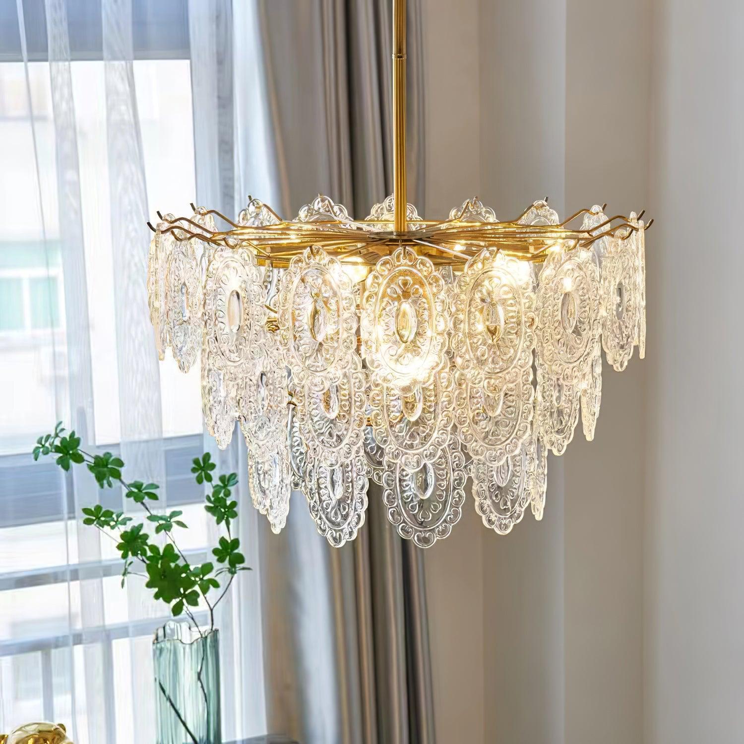 Wave Glass Chandelier - Lumpaz
