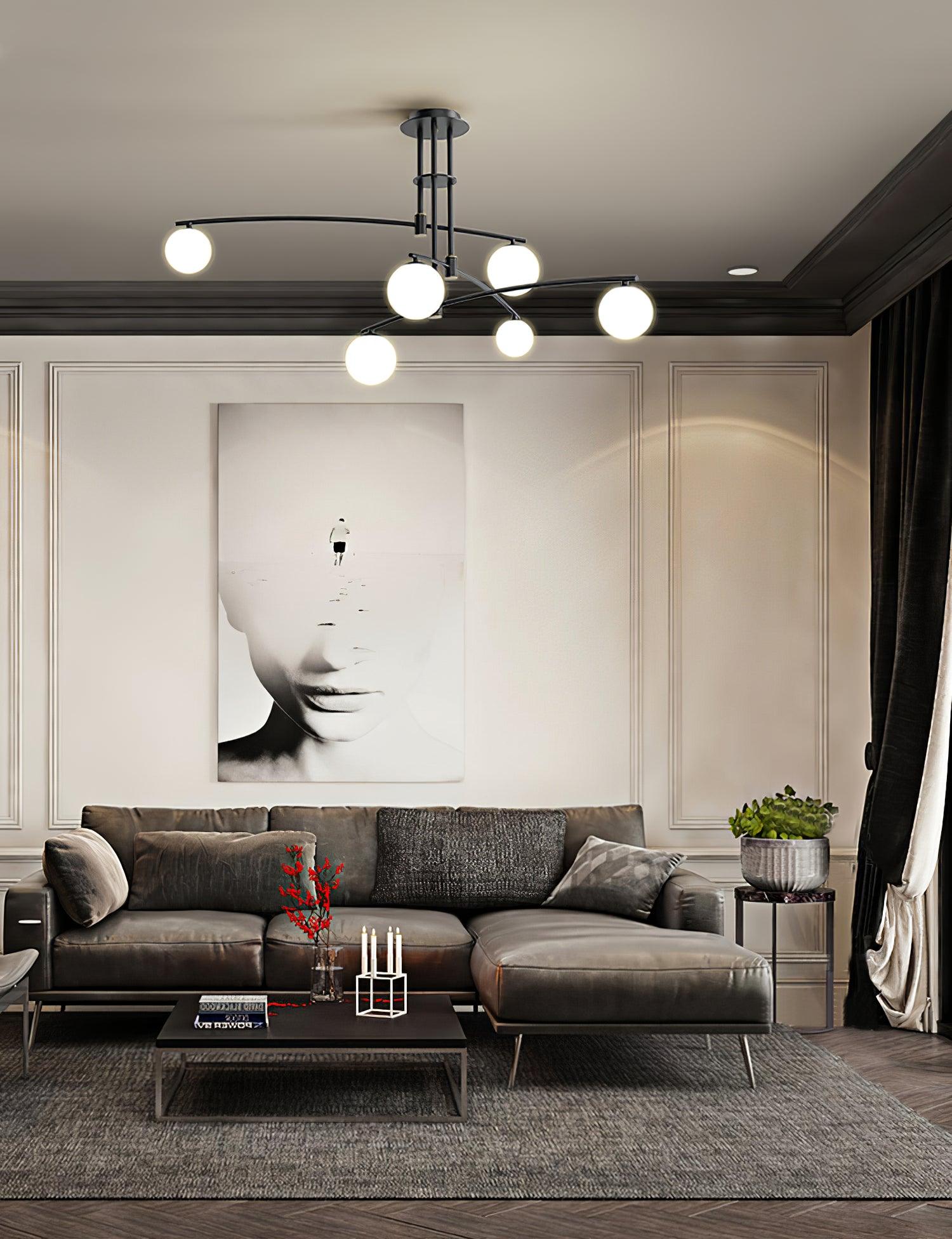 Modern Long Arm Chandelier - Lumpaz