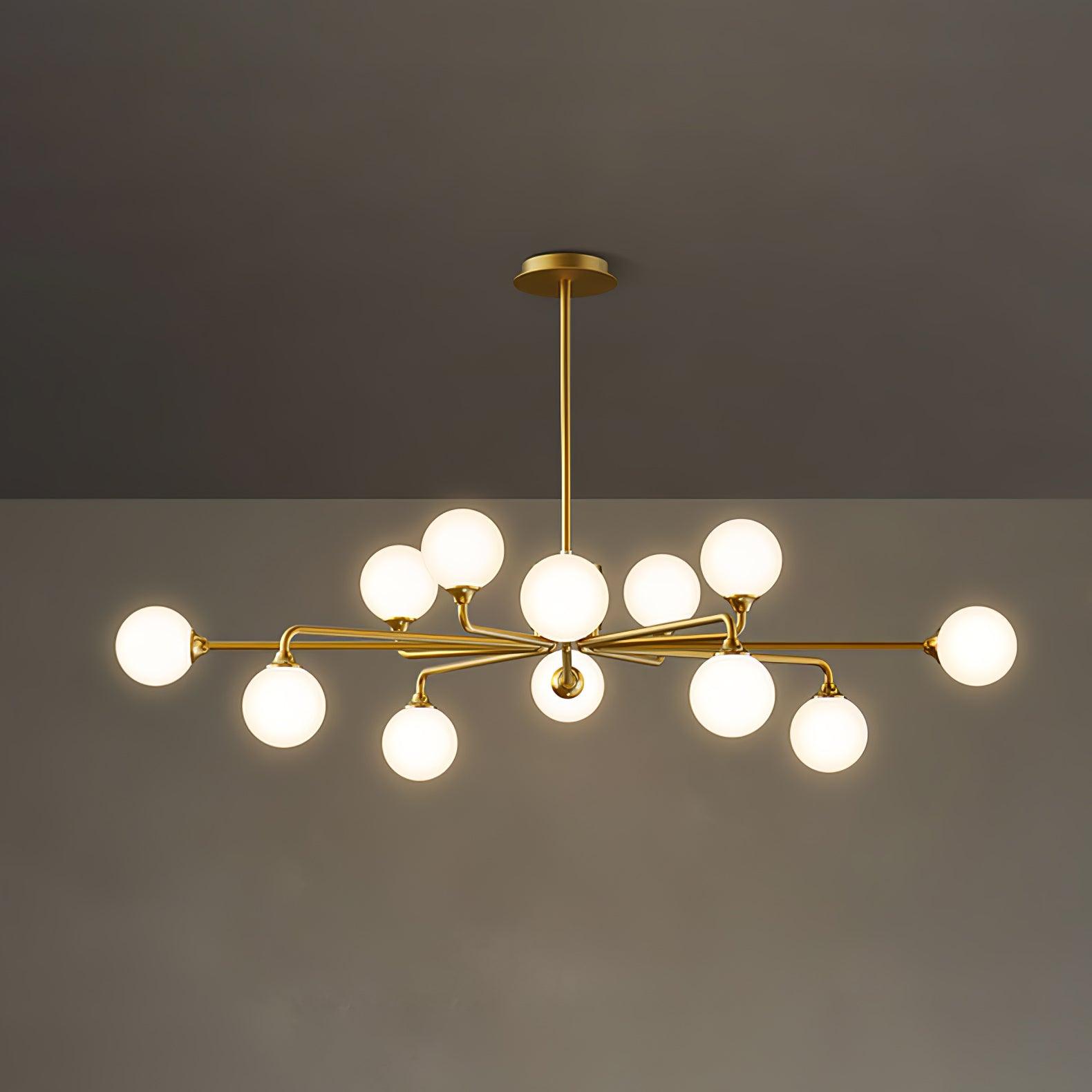 Staggered Glass Globes Chandelier - Lumpaz