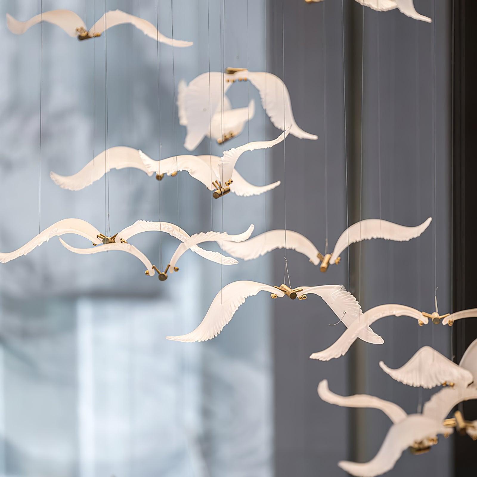 Large Seagull Chandelier - Lumpaz