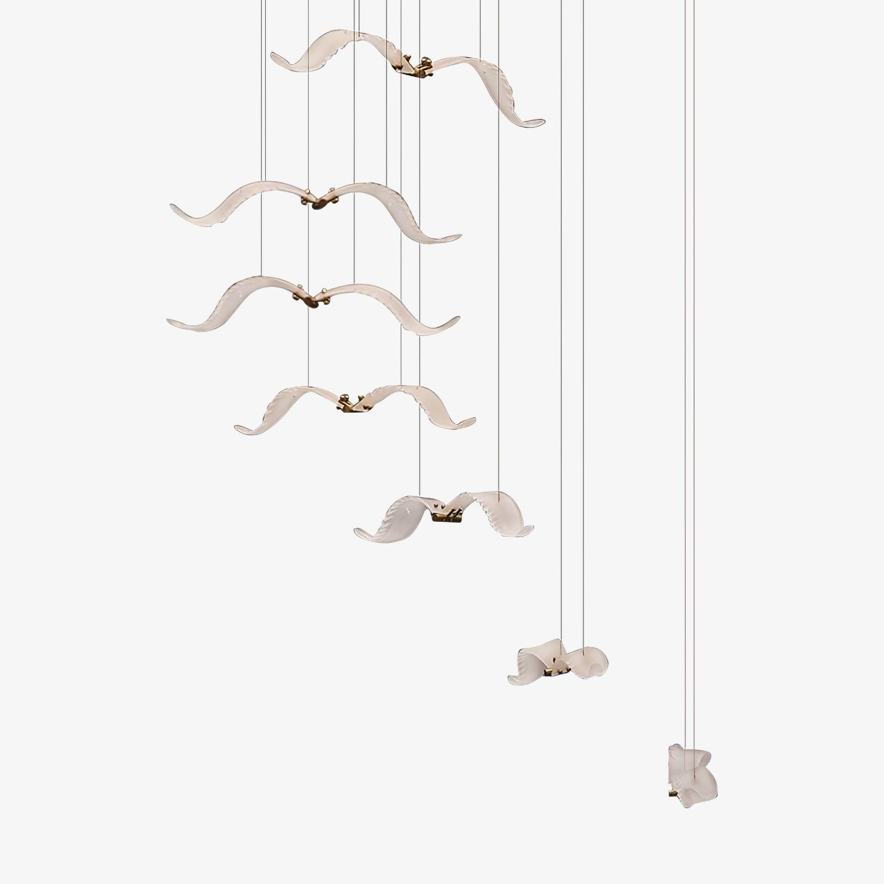 Large Seagull Chandelier - Lumpaz