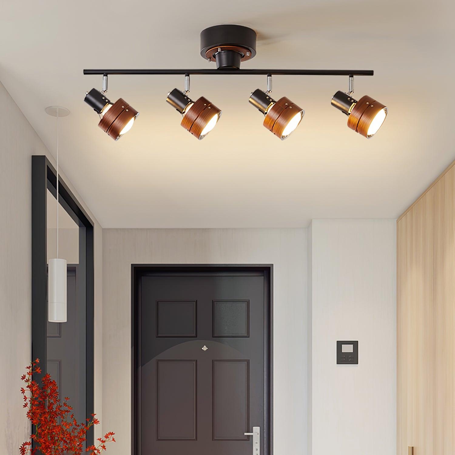 Wooden Adjustable Spot Ceiling Lamp - Lumpaz