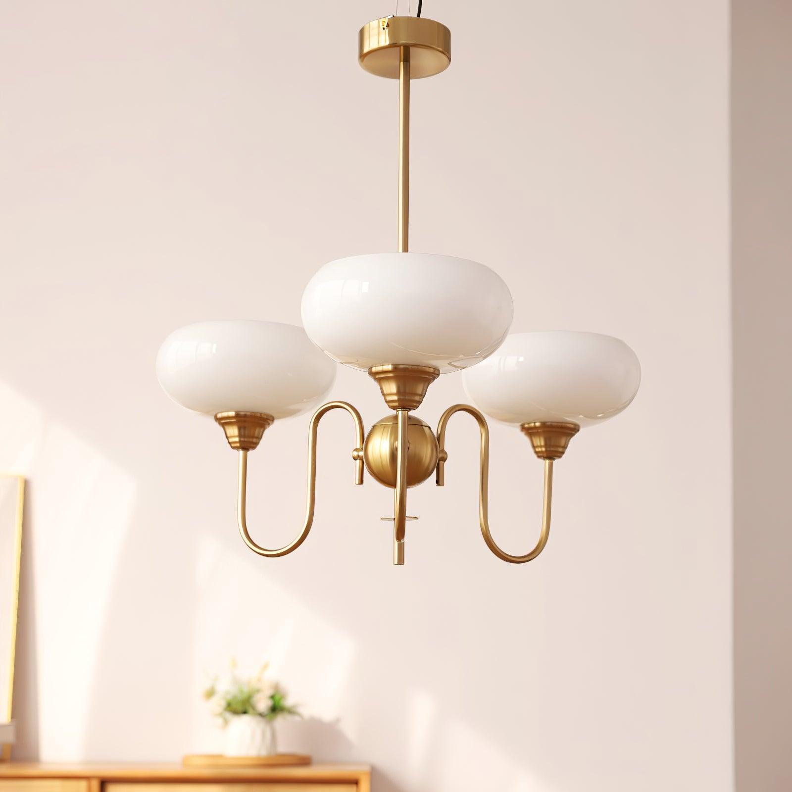 Creamy Persimmon Chandelier - Lumpaz