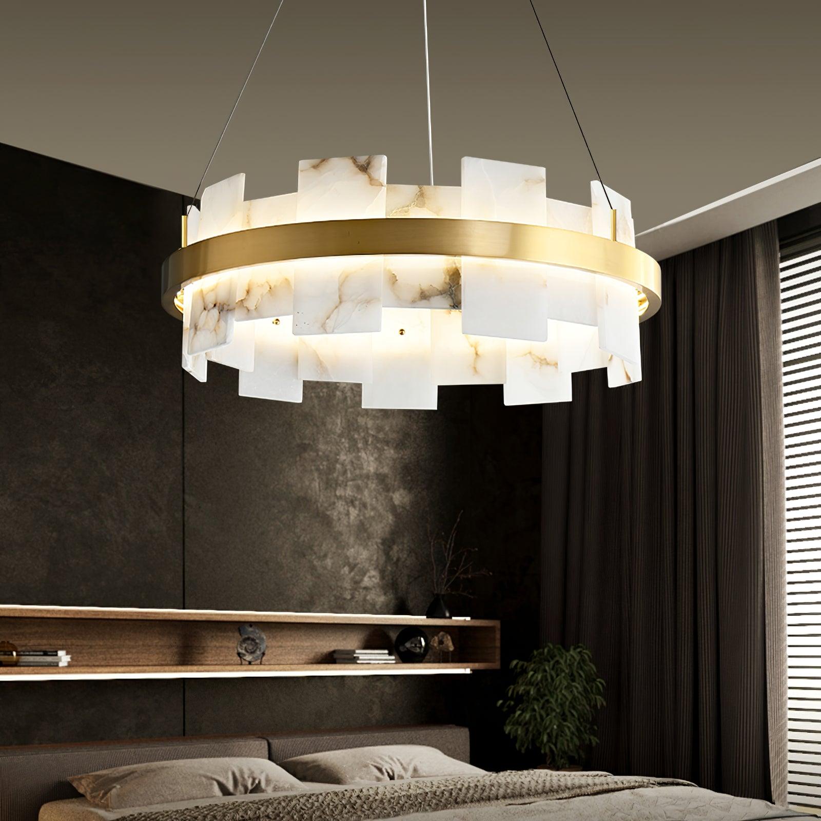Alabaster Halo Chandelier - Lumpaz