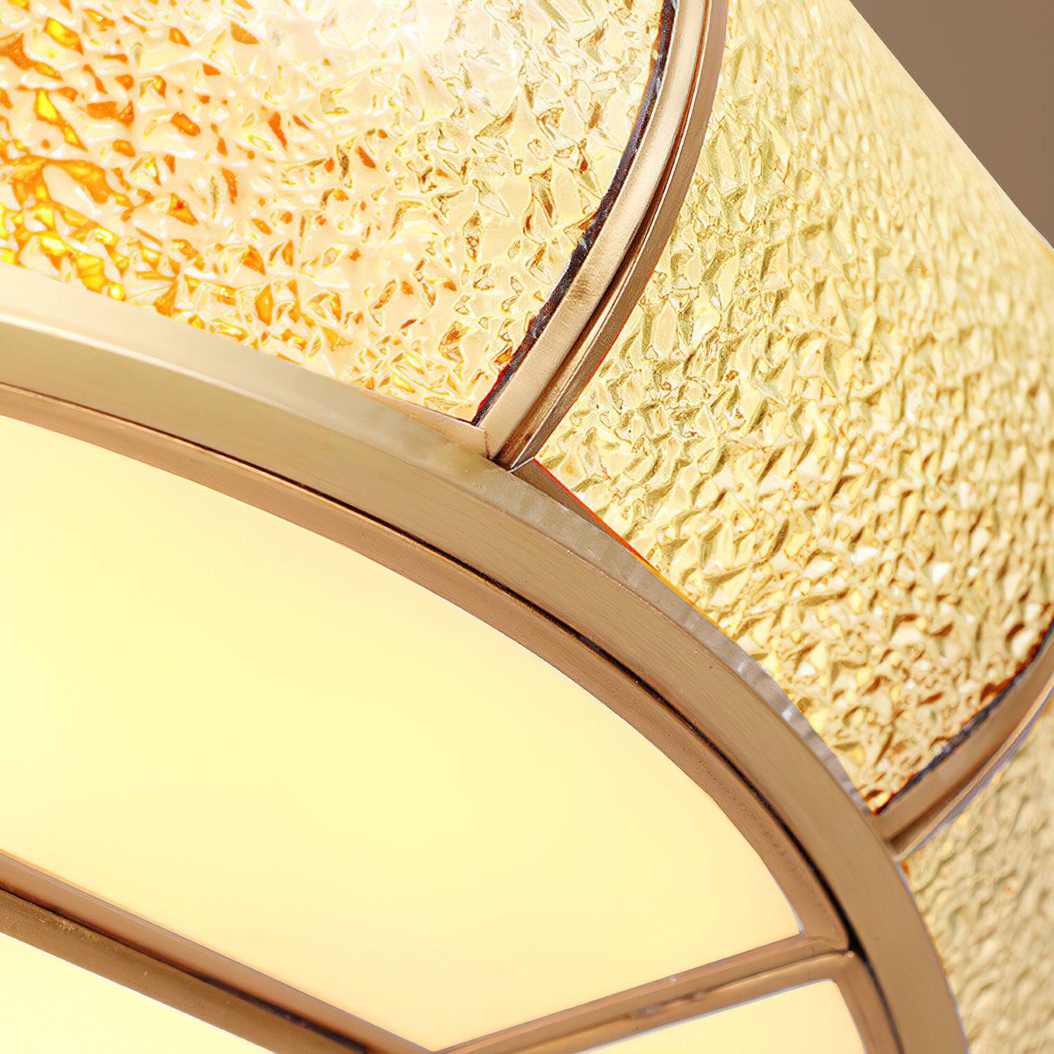 Colonial Glass Drum Ceiling Light - Lumpaz