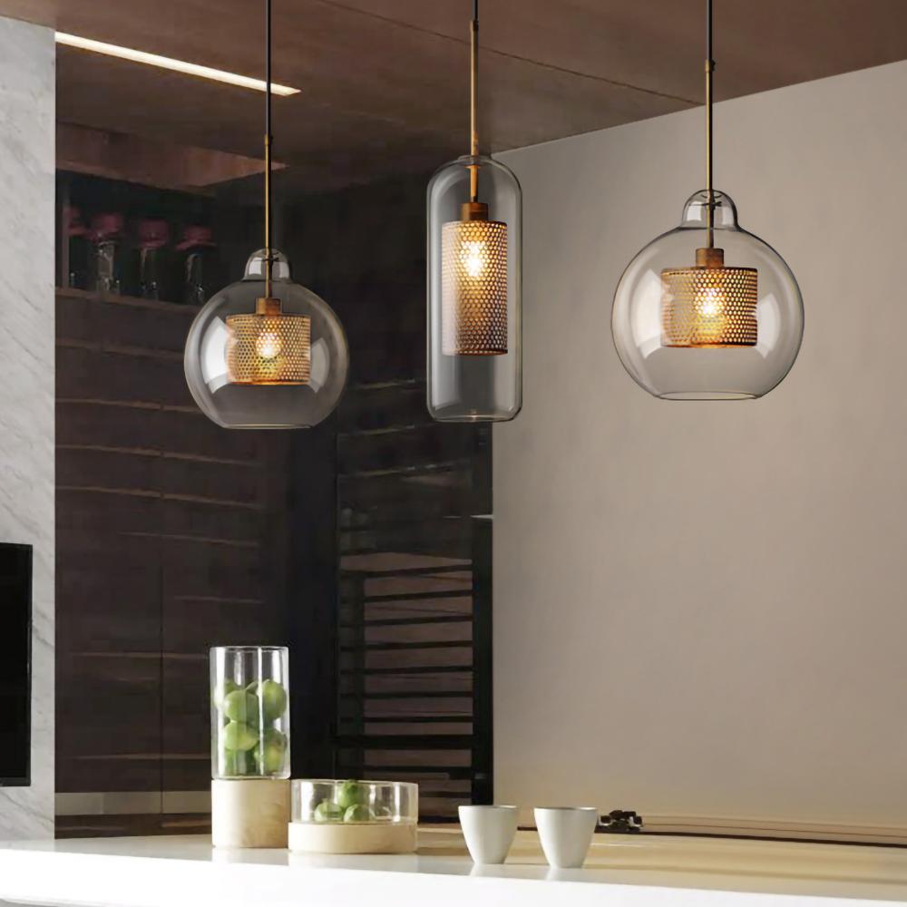Combined Chiswick Glass Pendant Light - Lumpaz