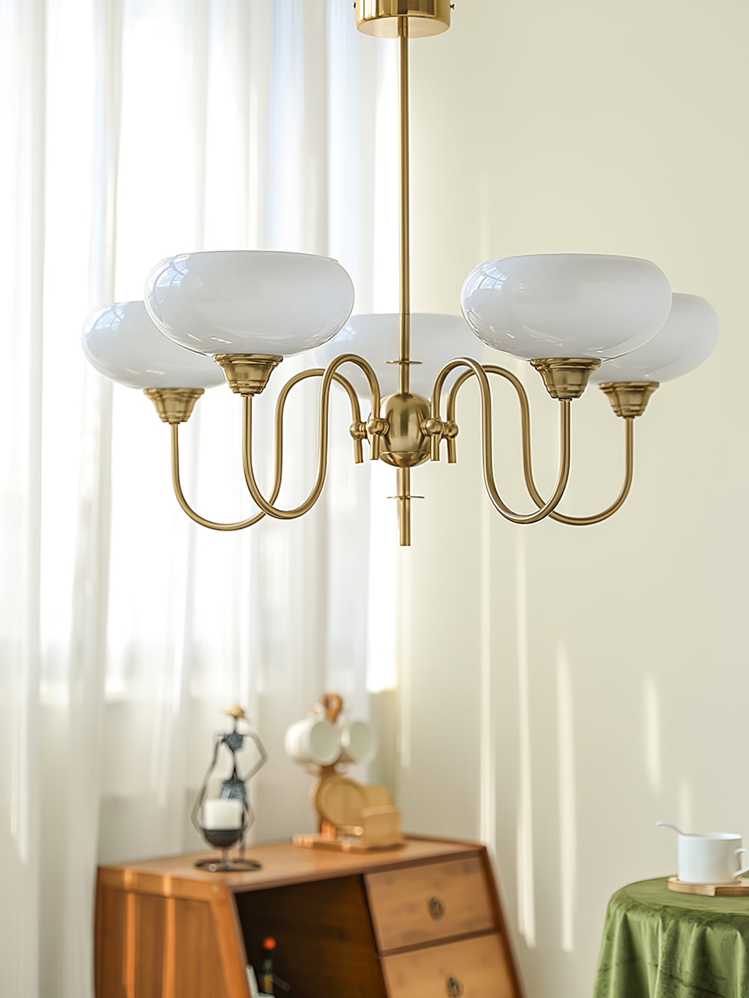 Creamy Persimmon Chandelier - Lumpaz