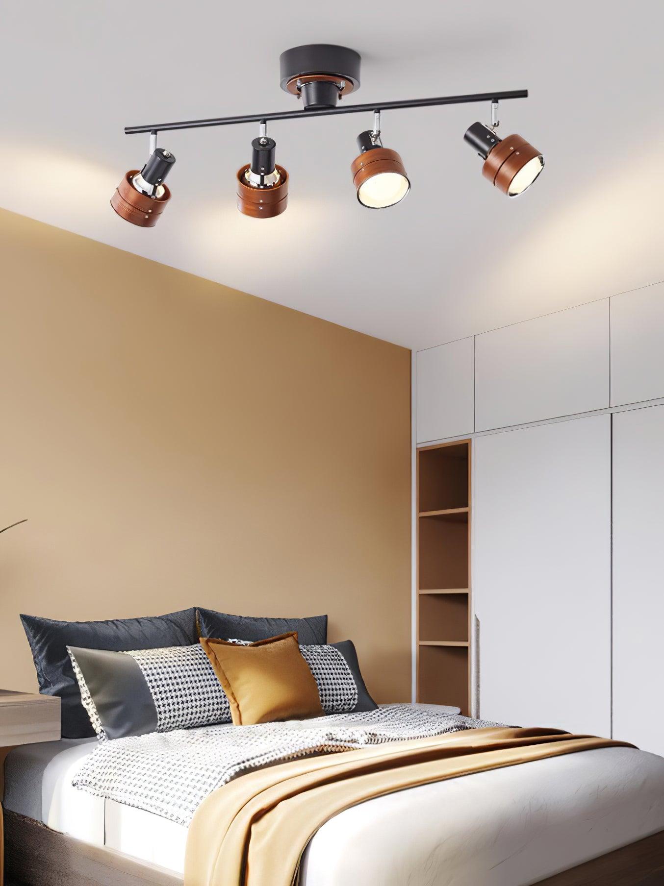 Wooden Adjustable Spot Ceiling Lamp - Lumpaz