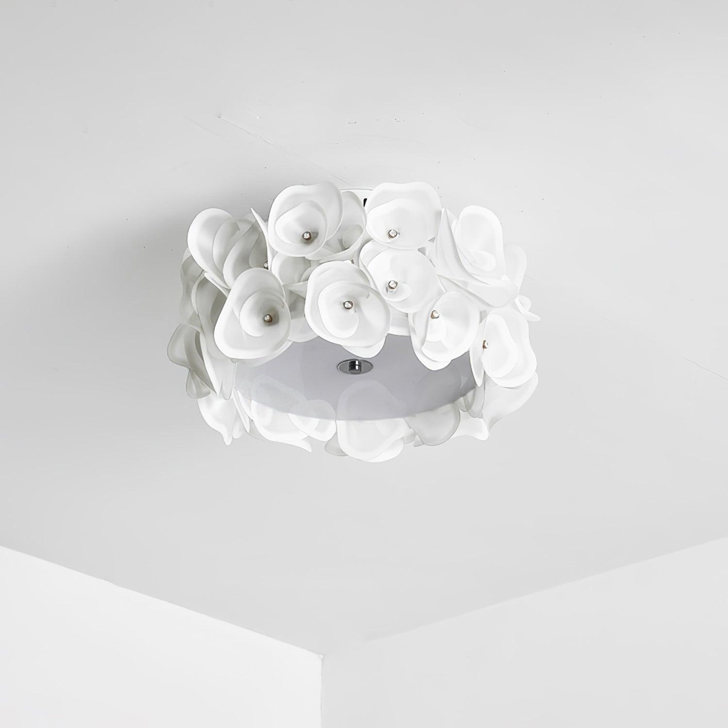 White Hydrangea Ceiling Lamp - Lumpaz