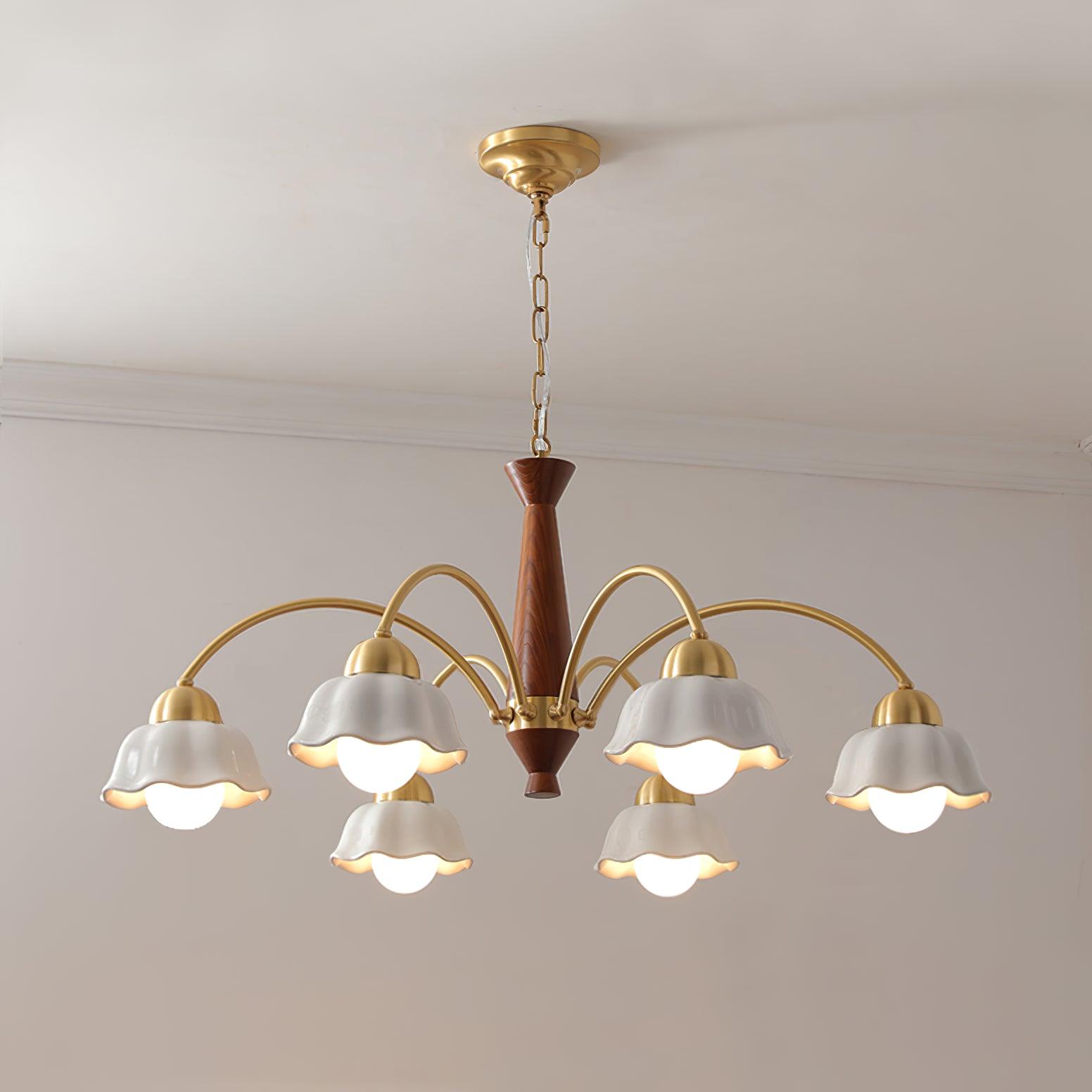 Swedish Modern Brass Chandelier - Lumpaz