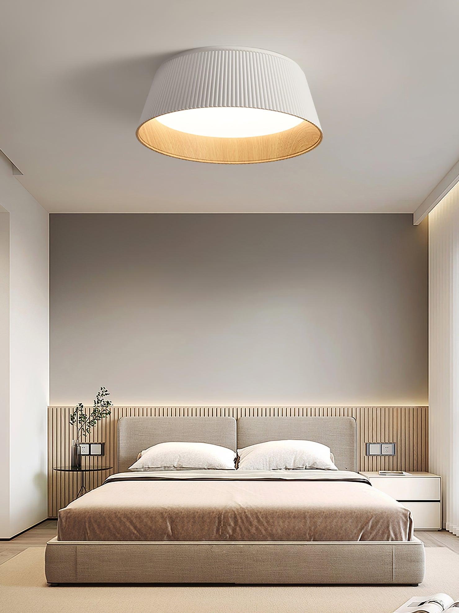 Modern Ribbed Ceiling Light - Lumpaz