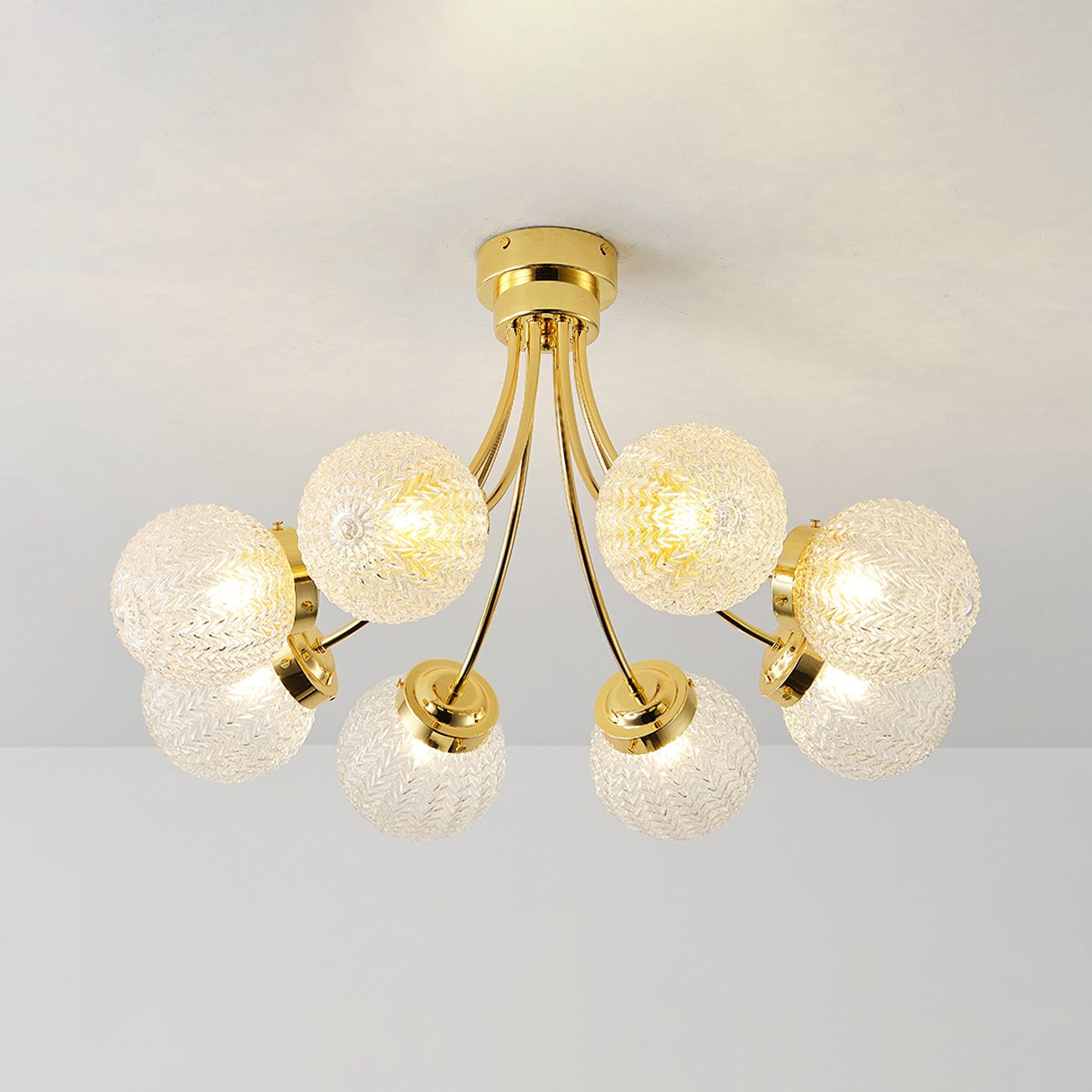 Carved Glass Ceiling Lamp - Lumpaz