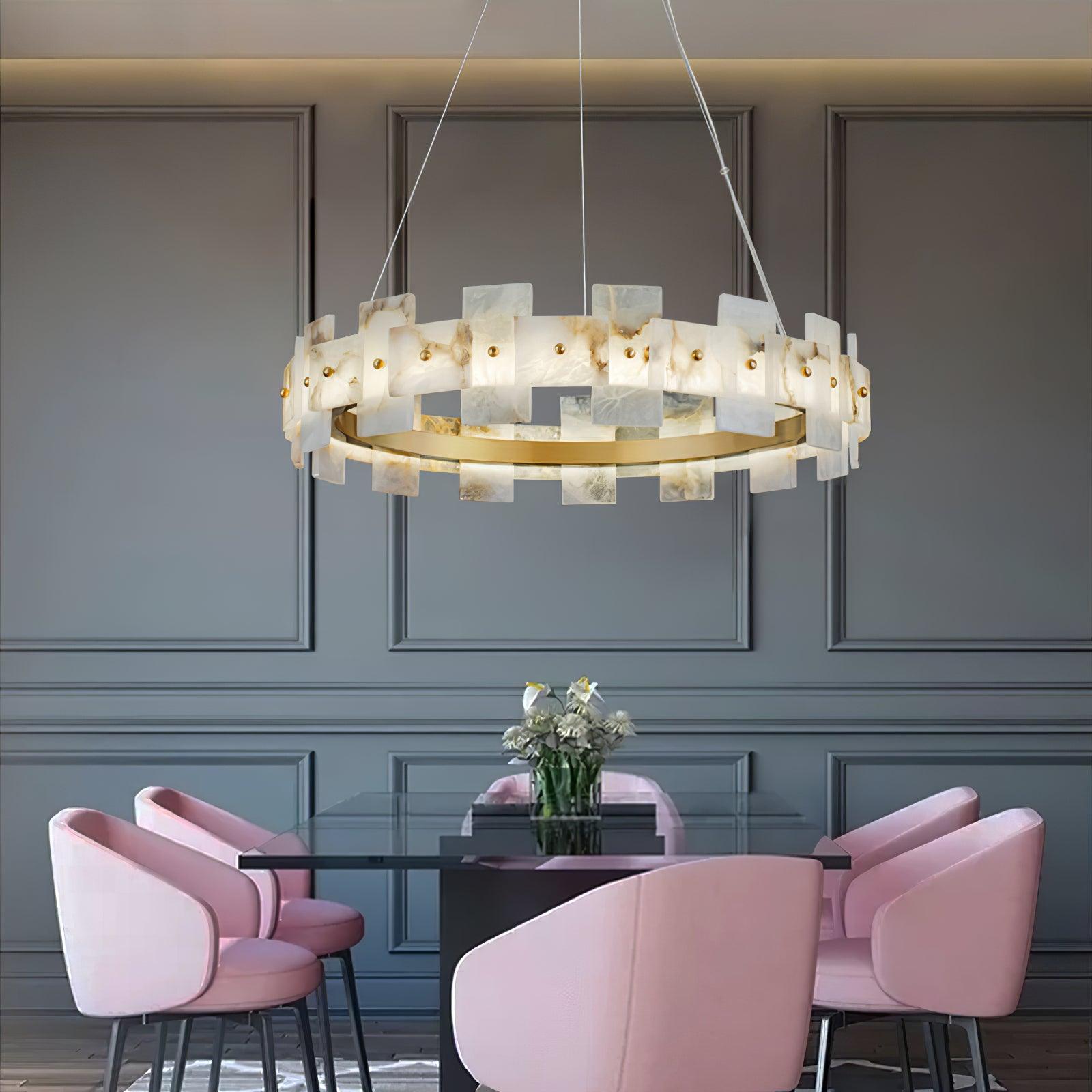 Alabaster Halo Chandelier - Lumpaz