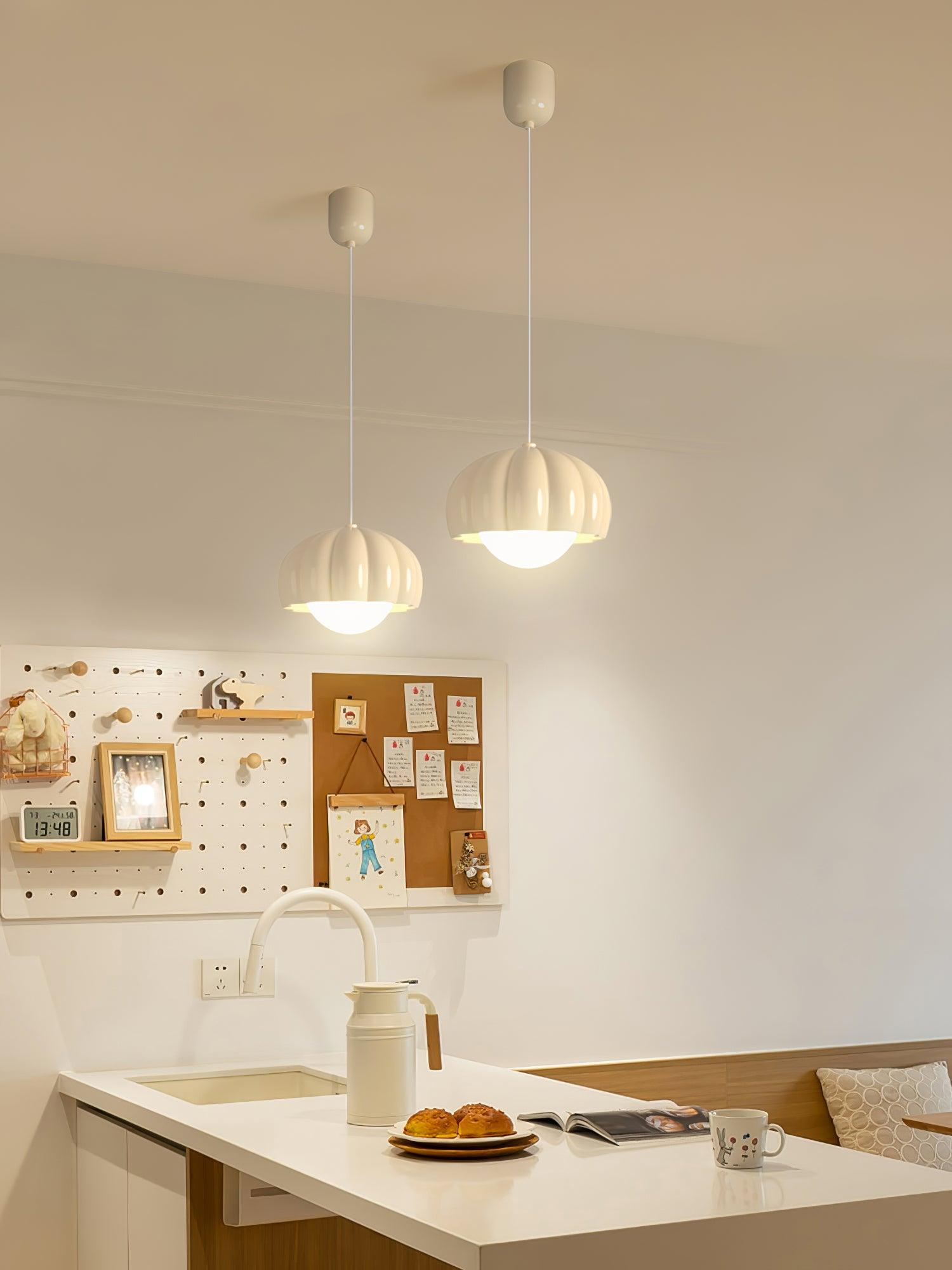Creamy Pumpkin Pendant Light - Lumpaz