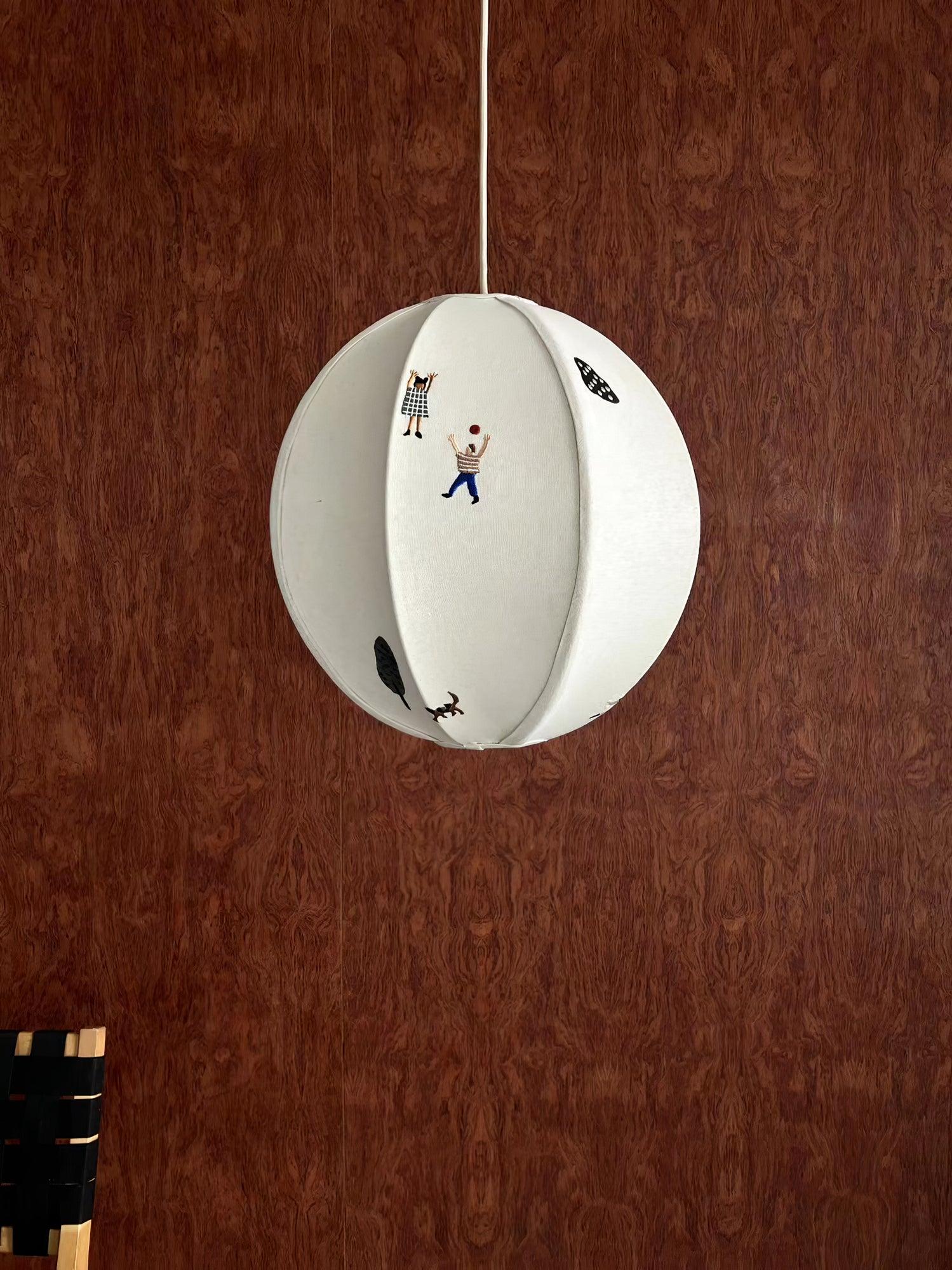 Park Embroidered Textile Pendant Lamp - Lumpaz