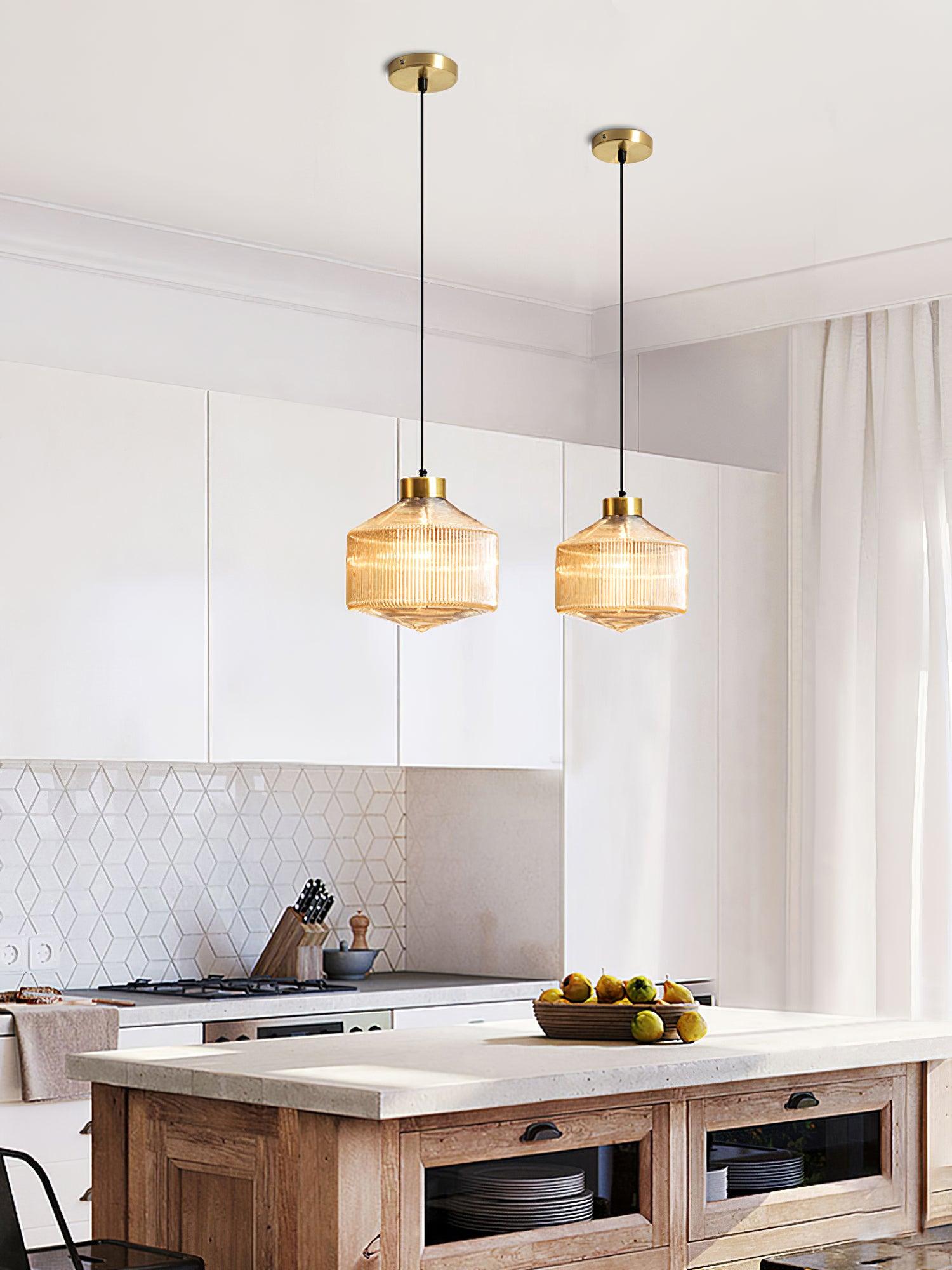 Striped Spinning Top Pendant Light - Lumpaz