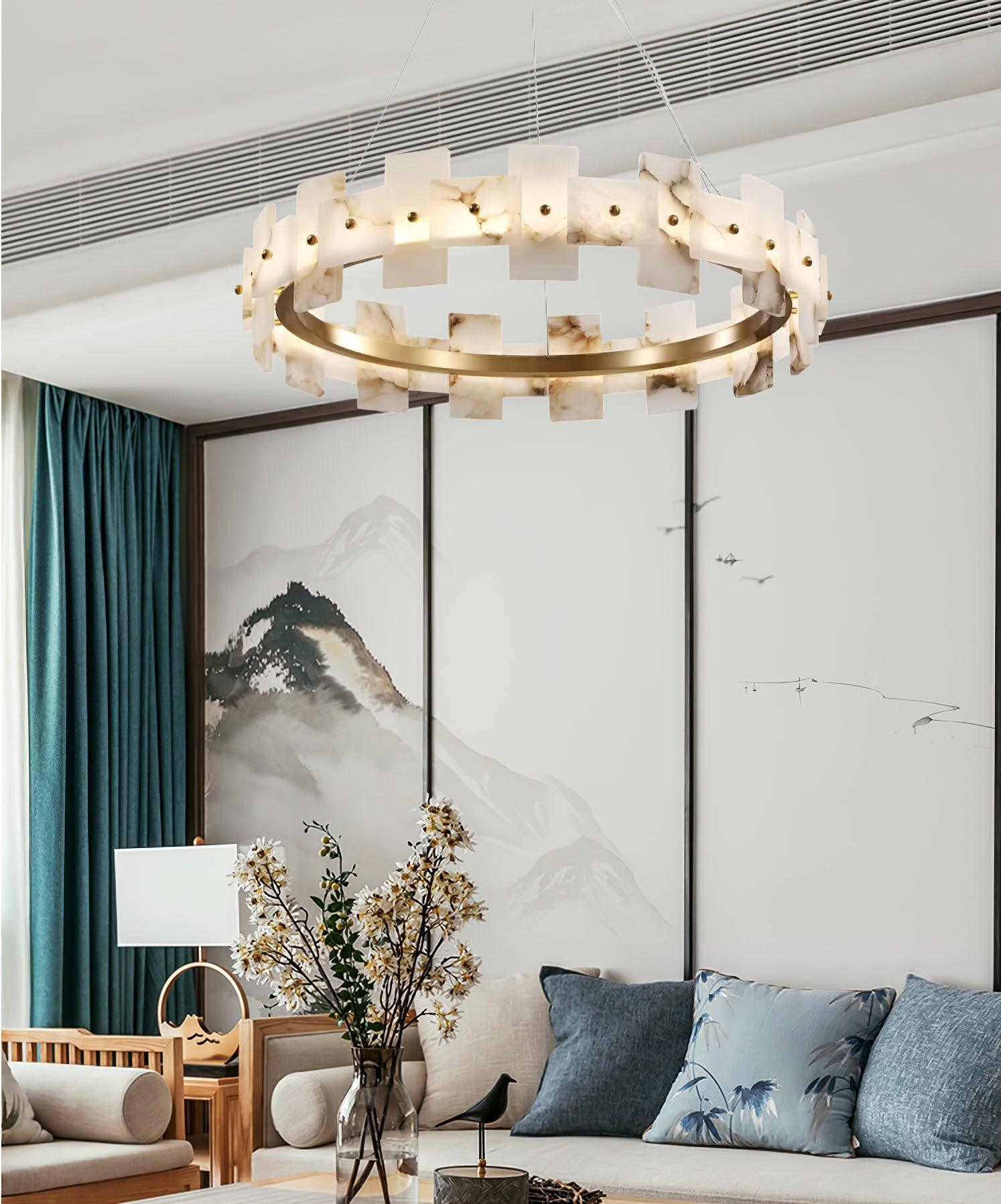 Alabaster Halo Chandelier - Lumpaz