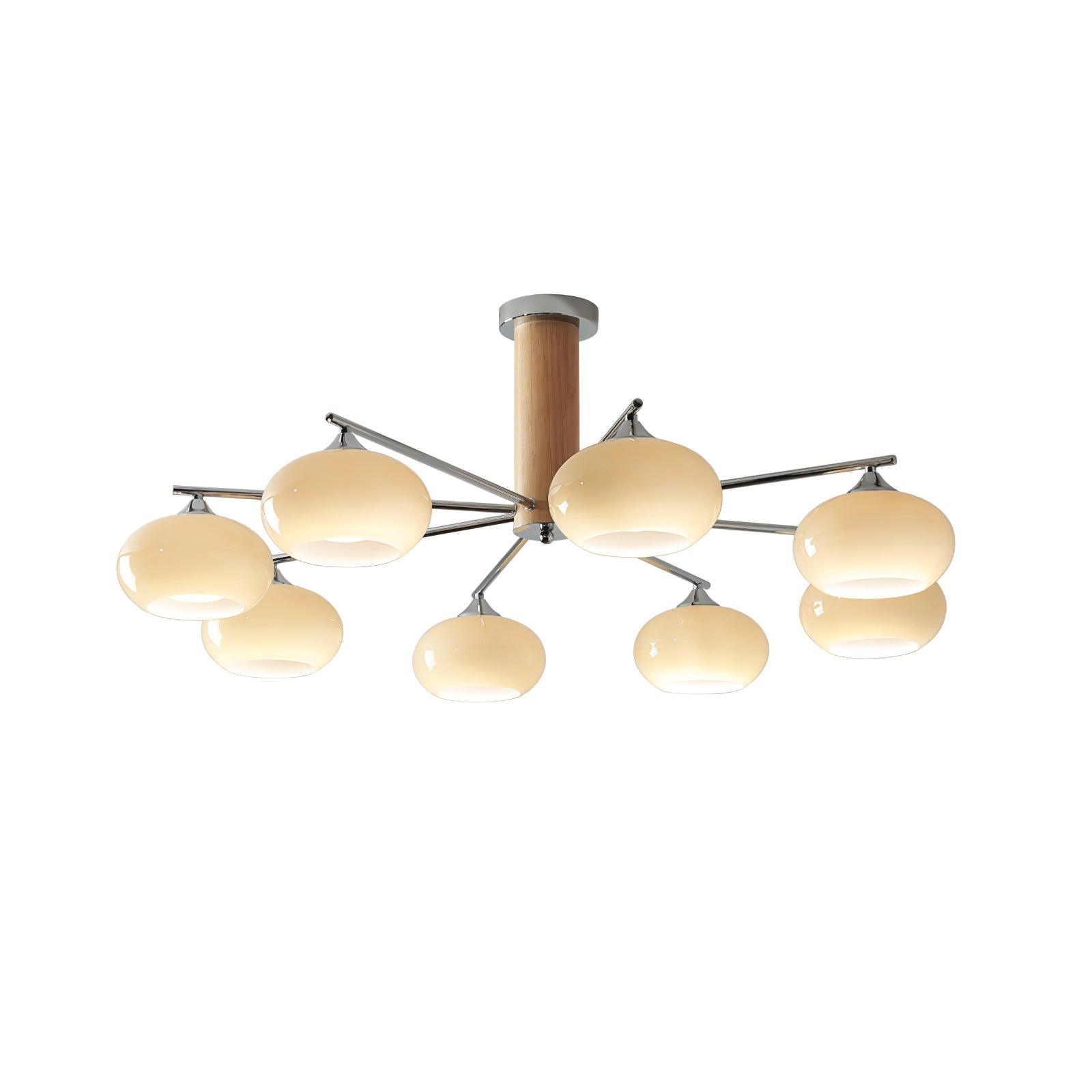 Elliptical Persimmon Chandelier - Lumpaz