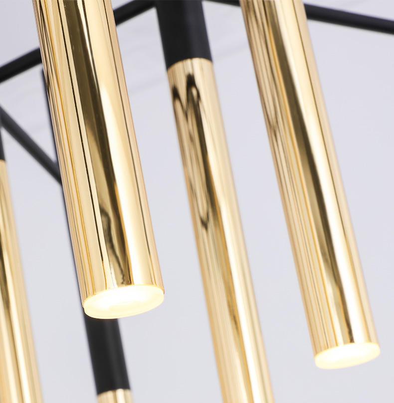 Metal Tubular Chandelier - Lumpaz