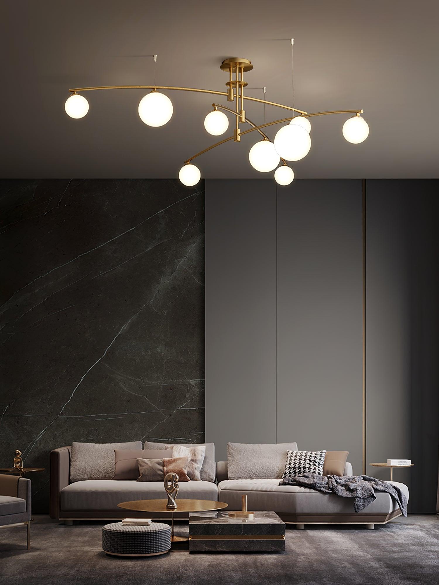 Modern Long Arm Chandelier - Lumpaz