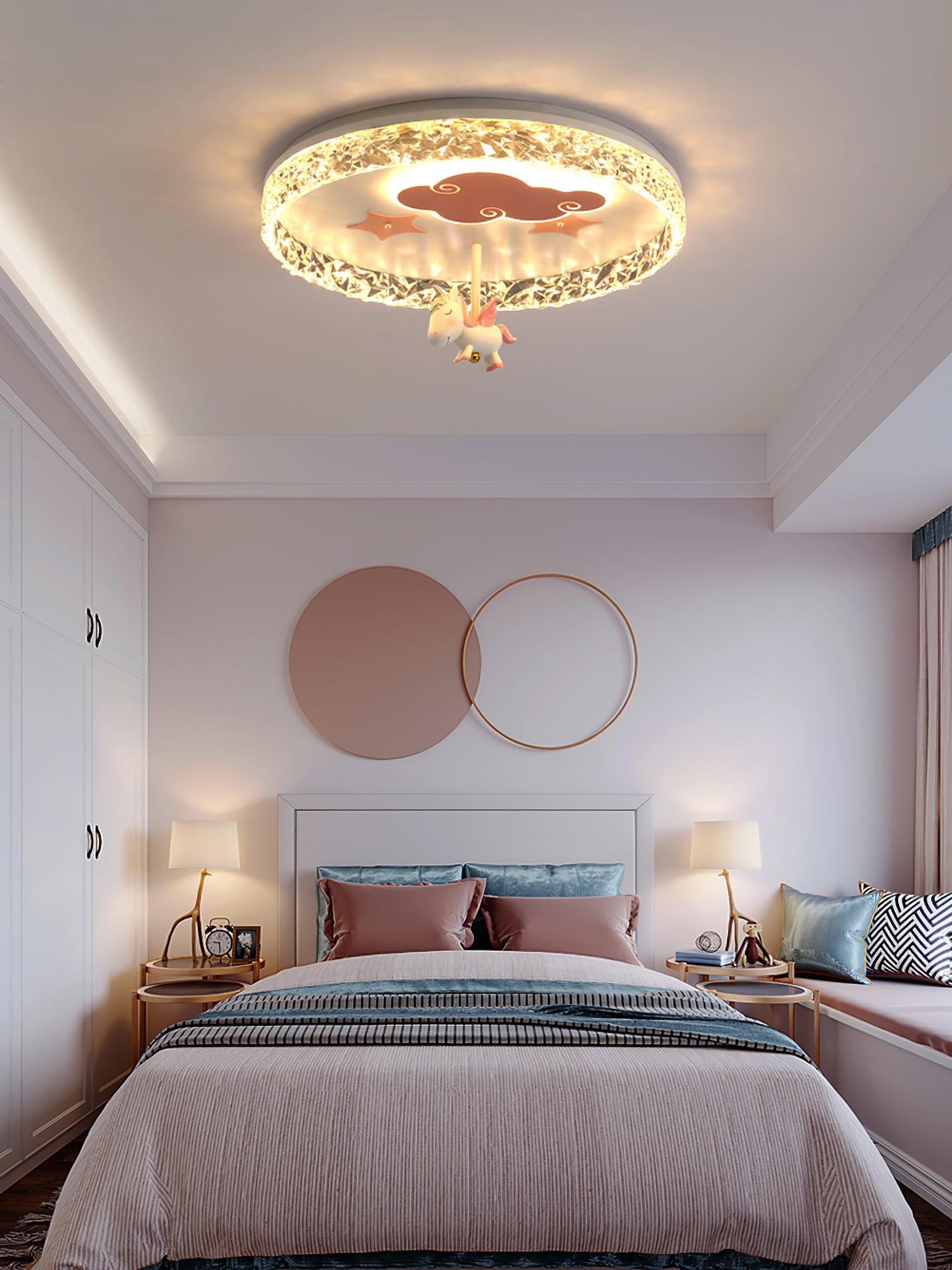 Round Carousel Children's Ceiling Lamp - Lumpaz