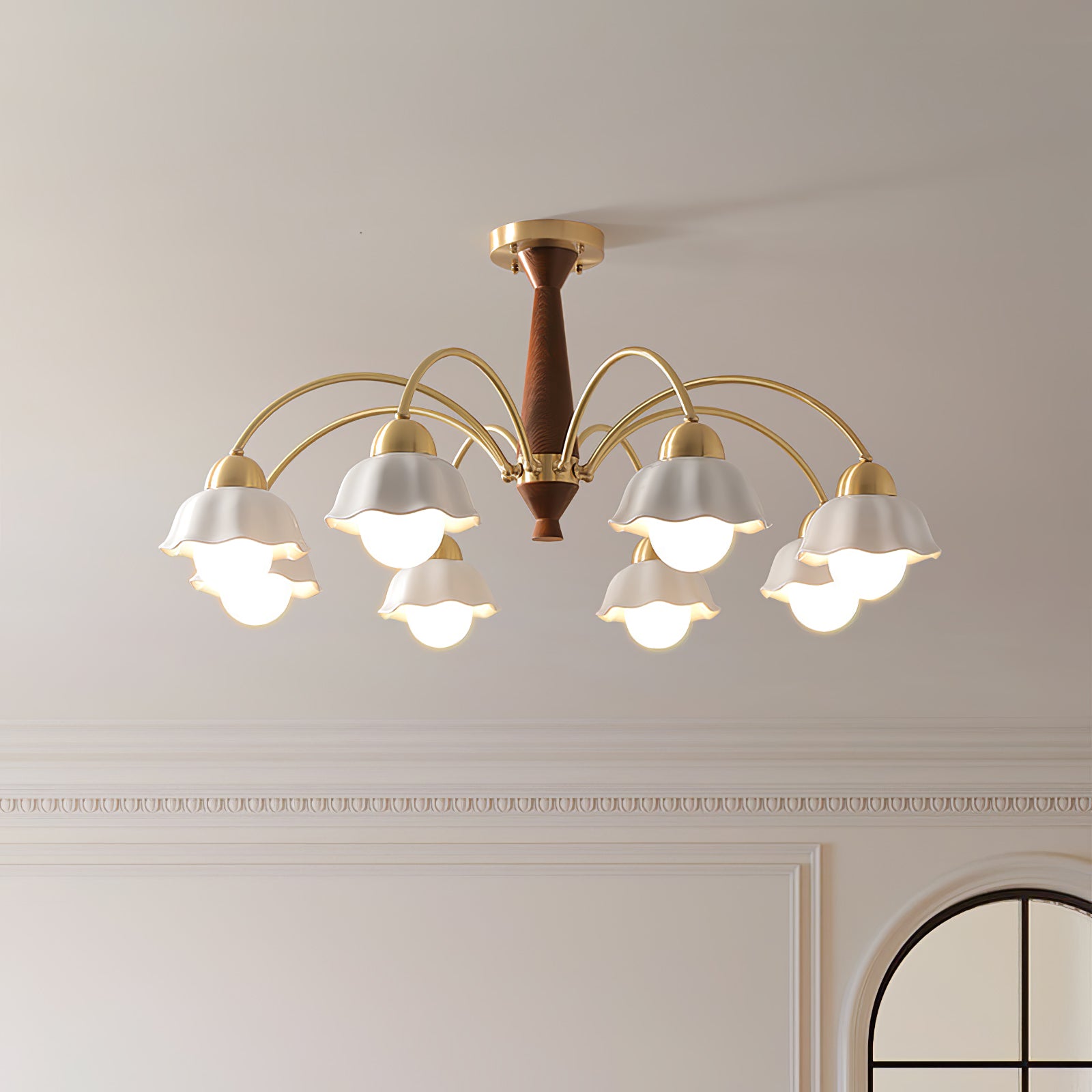 Swedish Modern Brass Chandelier - Lumpaz