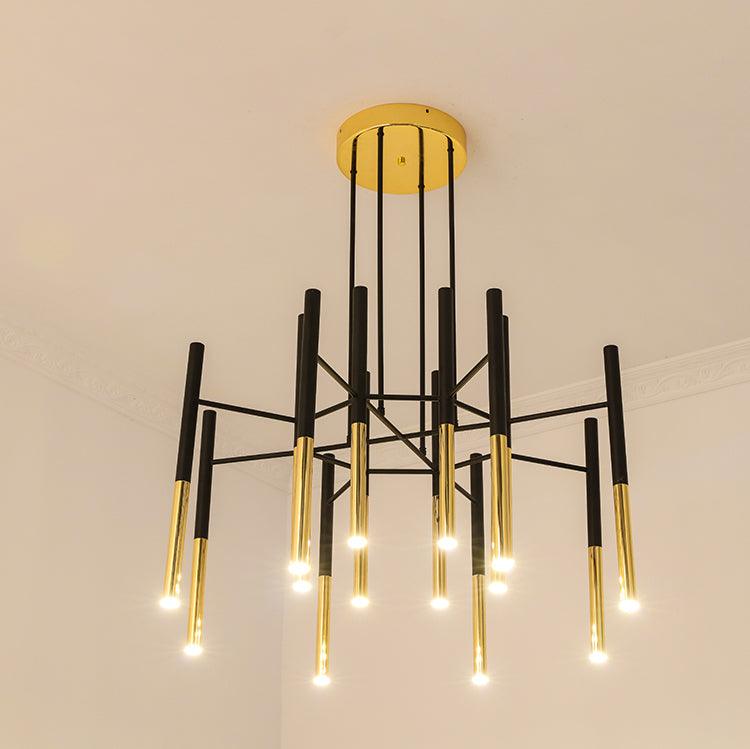 Metal Tubular Chandelier - Lumpaz