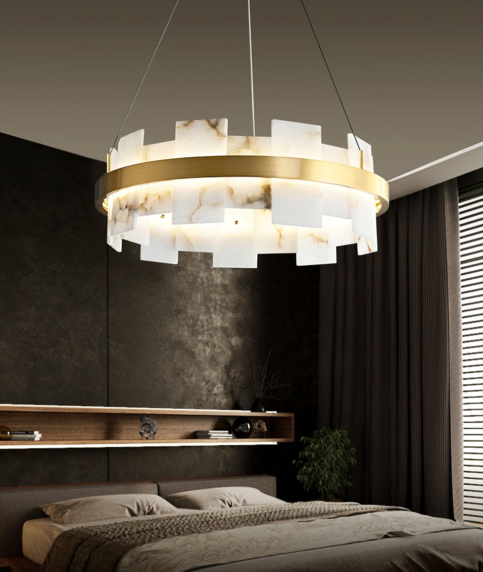 Alabaster Halo Chandelier - Lumpaz