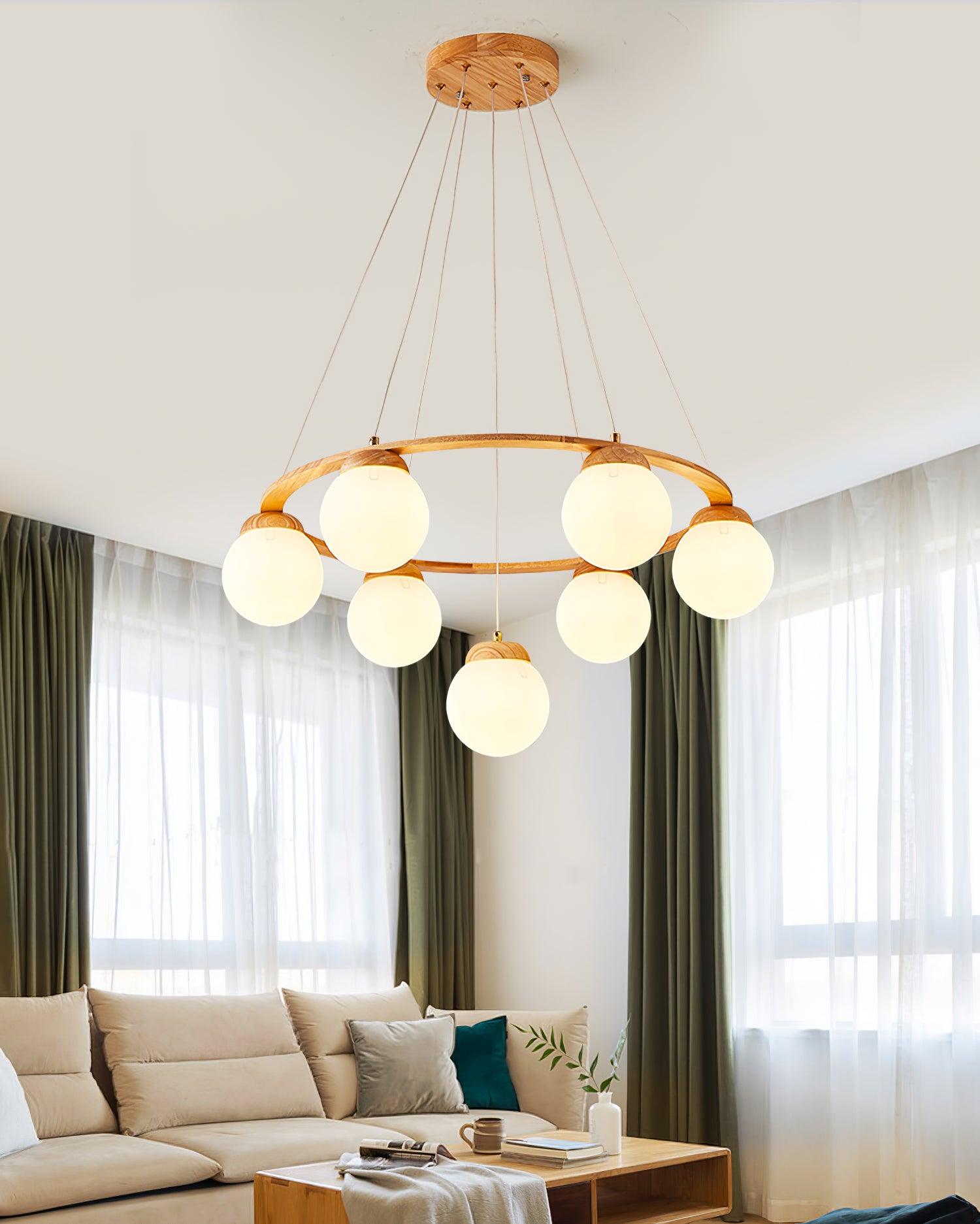 Nuura Miira Wood Chandelier - Lumpaz
