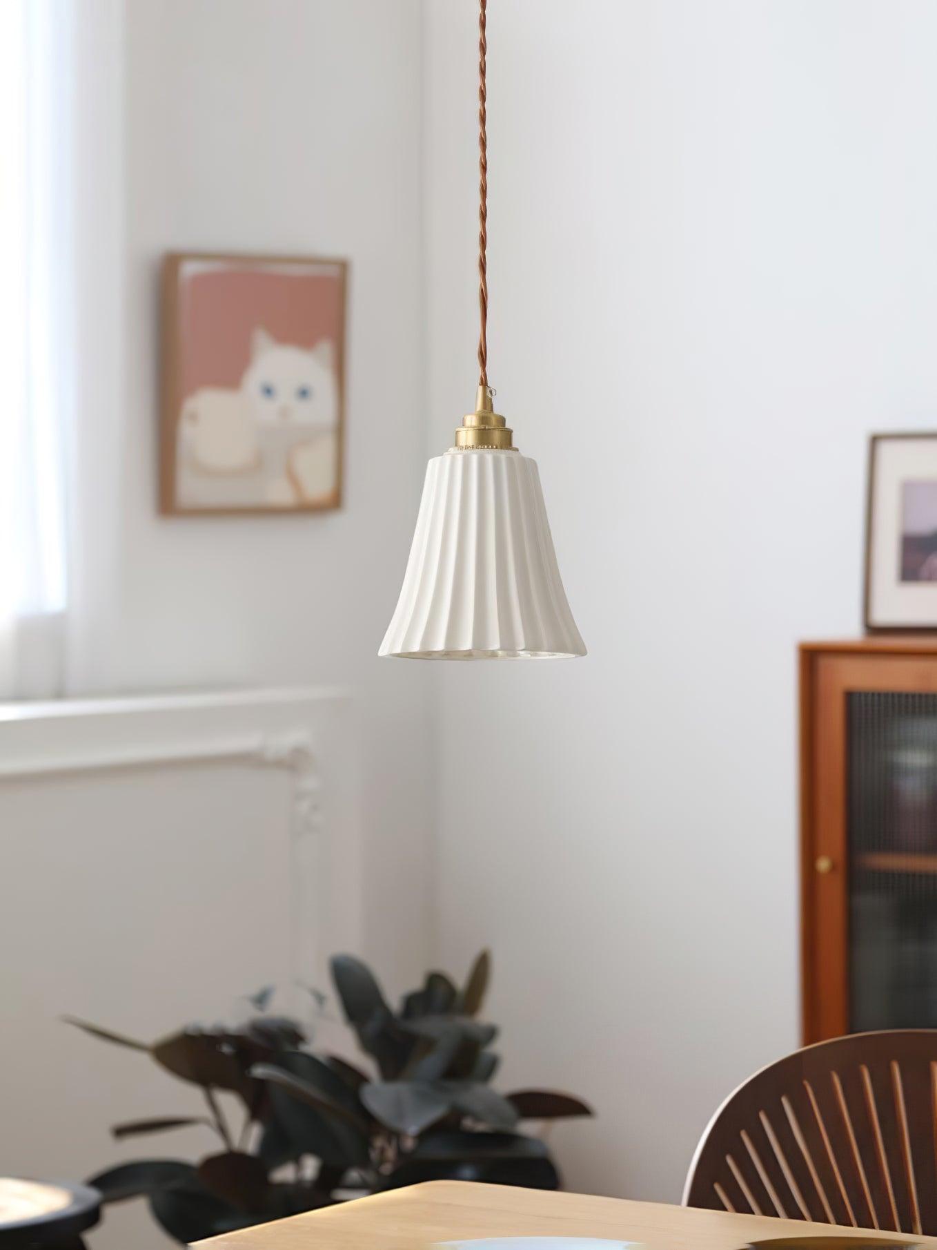 Trumpet Ceramic Pendant Light - Lumpaz