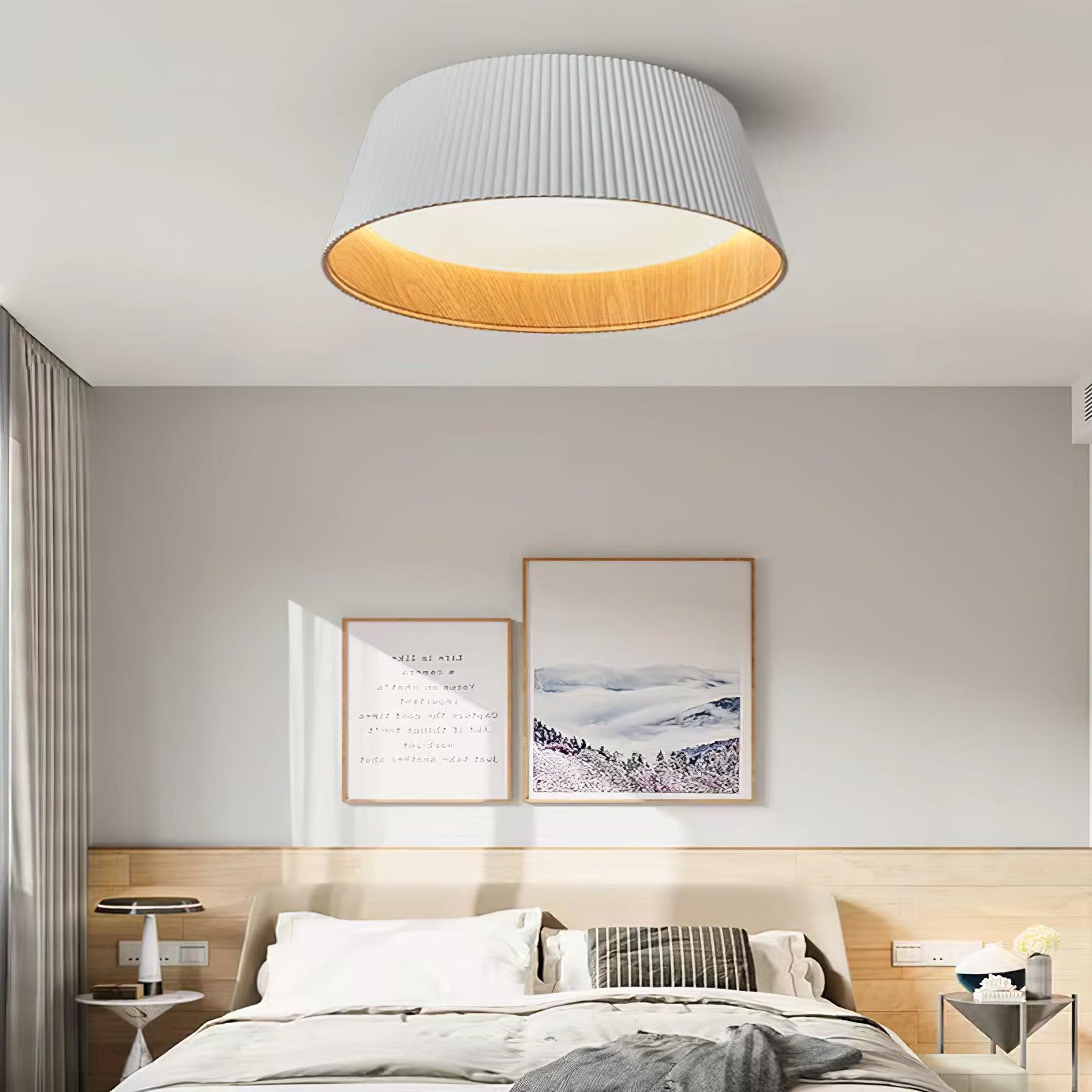 Modern Ribbed Ceiling Light - Lumpaz
