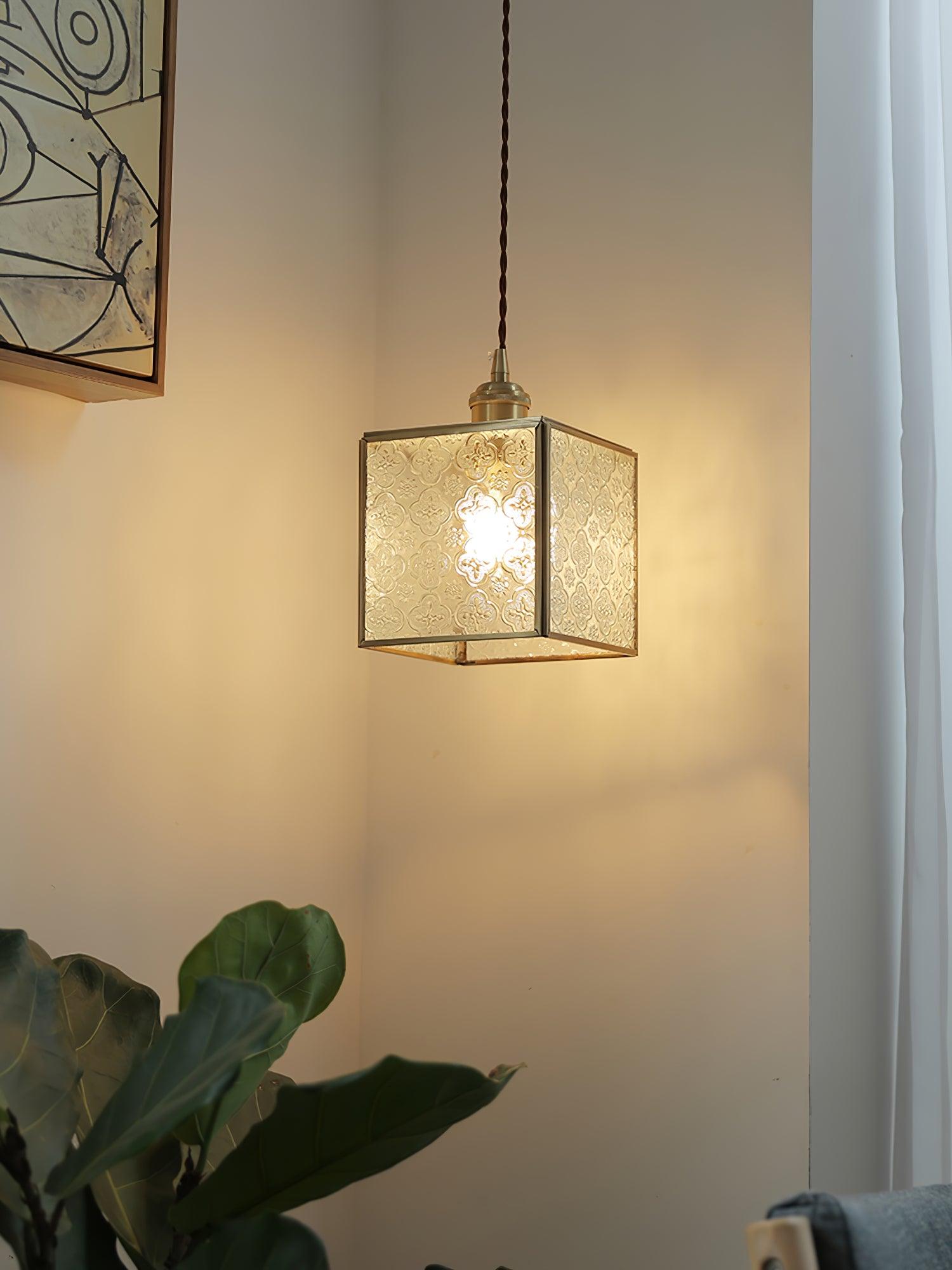 Patterned Glass Pendant Lamp - Lumpaz