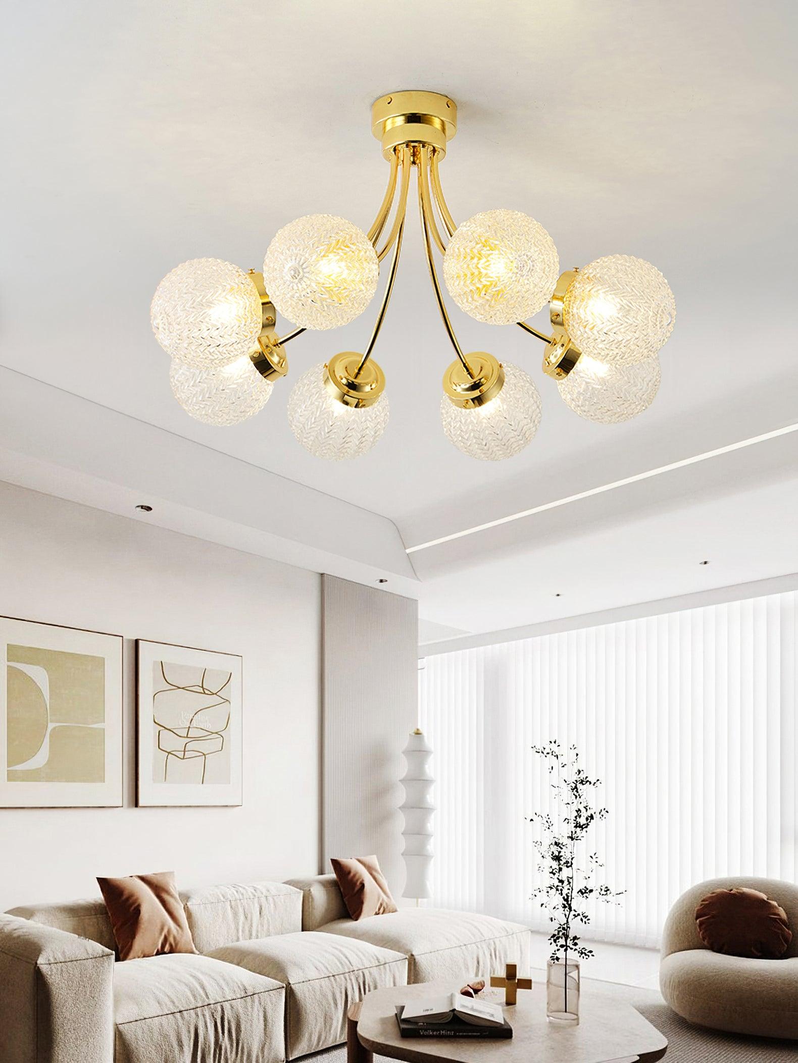 Carved Glass Ceiling Lamp - Lumpaz