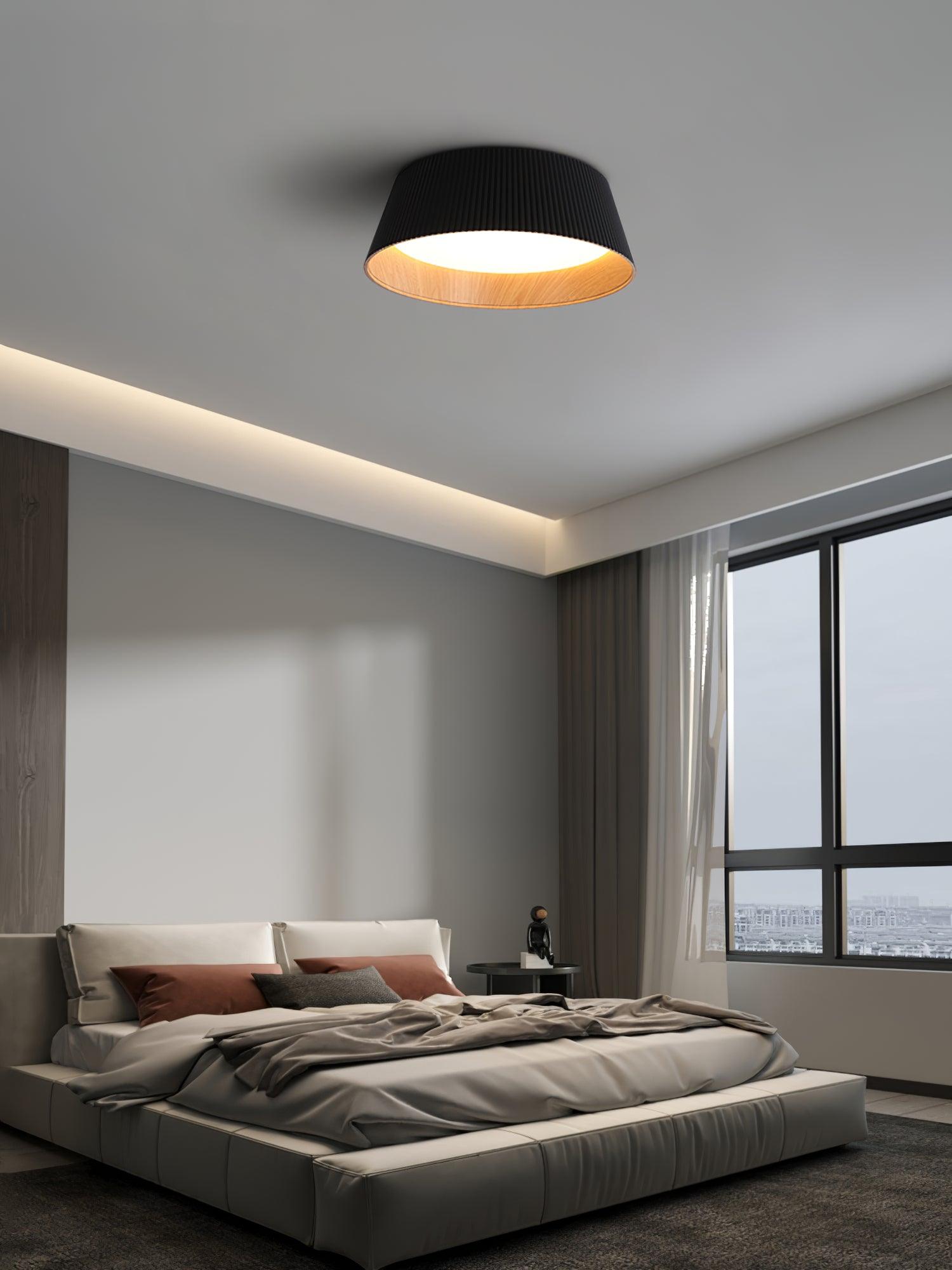 Modern Ribbed Ceiling Light - Lumpaz
