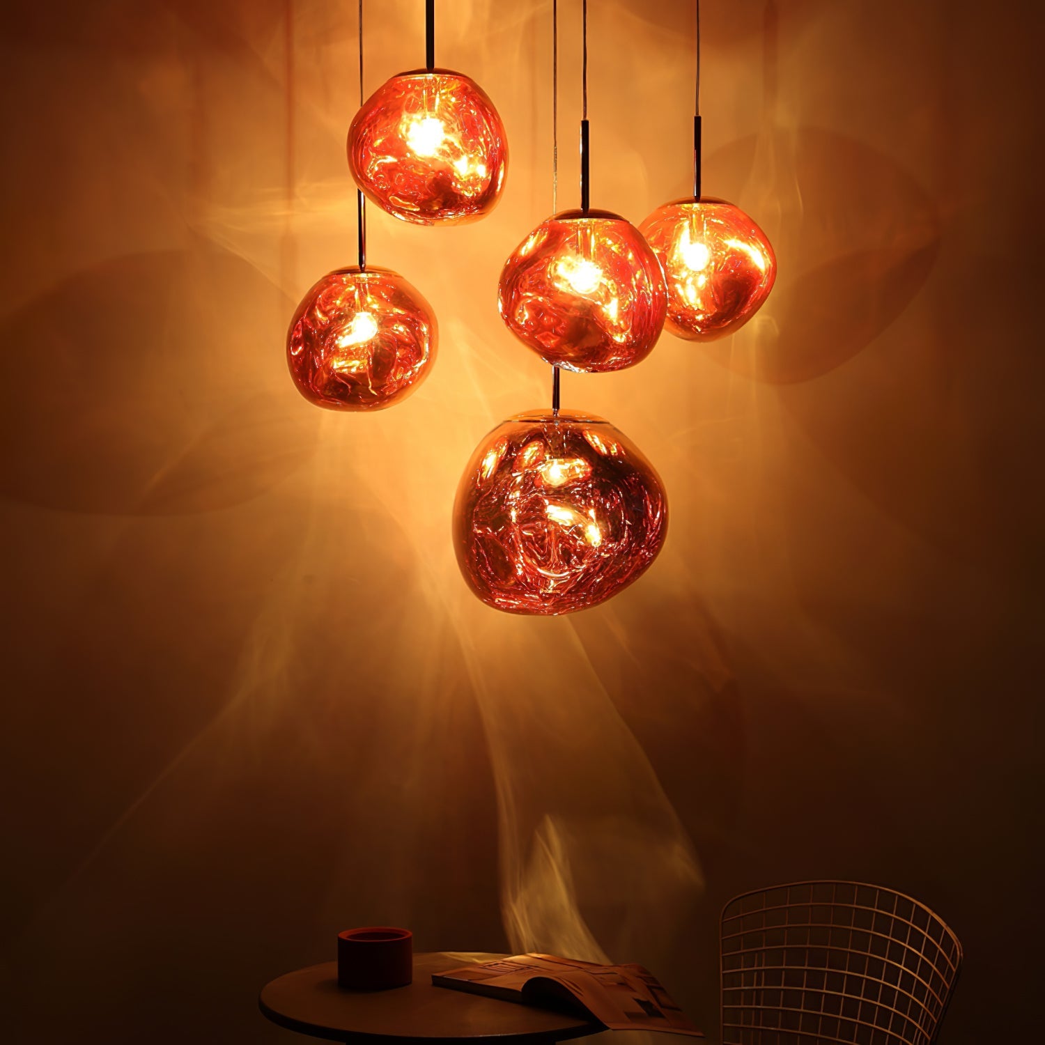 Multi Lava Round Pendant Lamp - Lumpaz