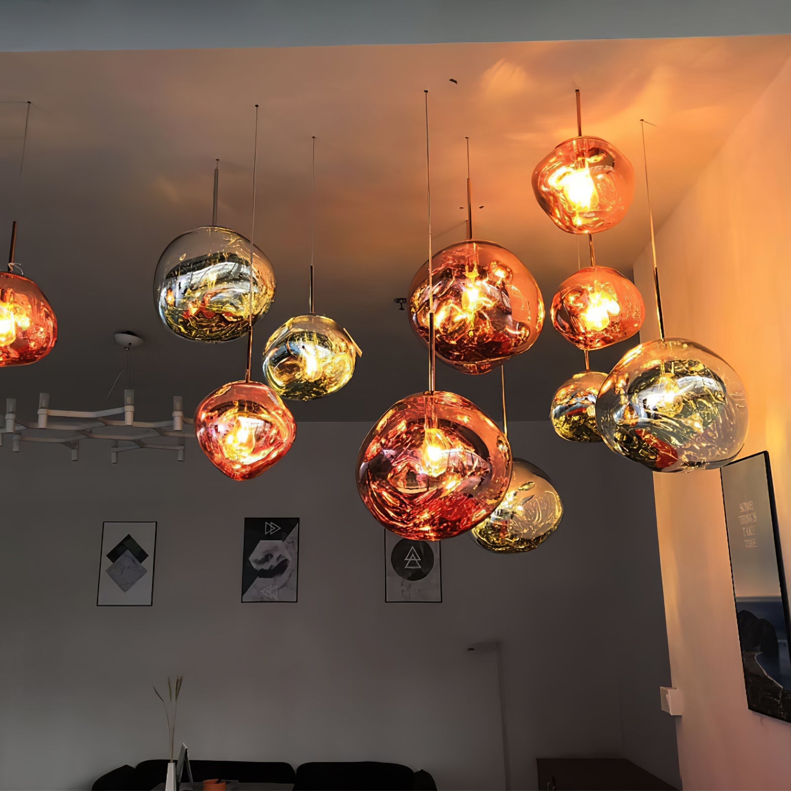 Multi Lava Round Pendant Lamp - Lumpaz