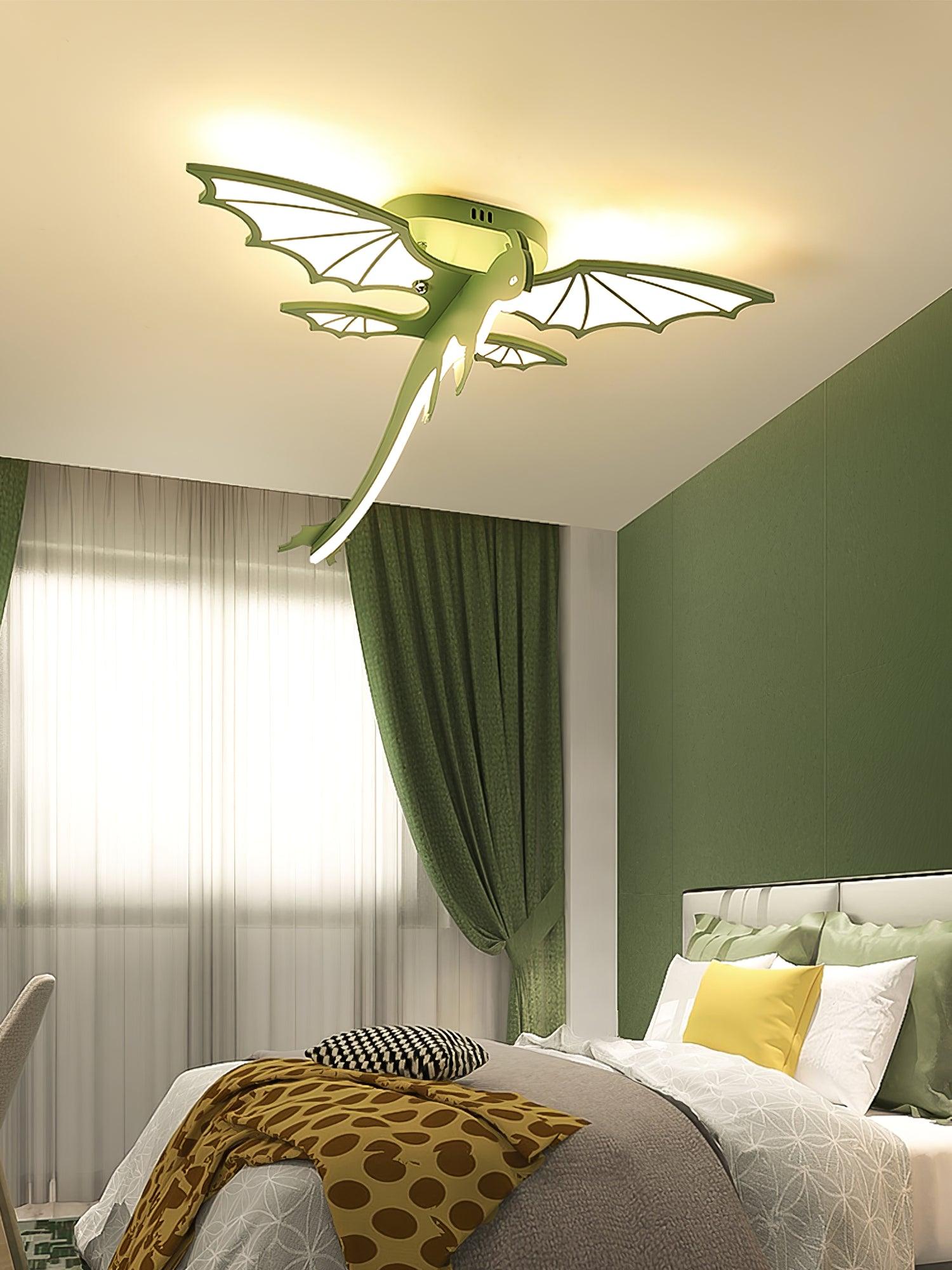 Green Dinosaur Ceiling Light - Lumpaz