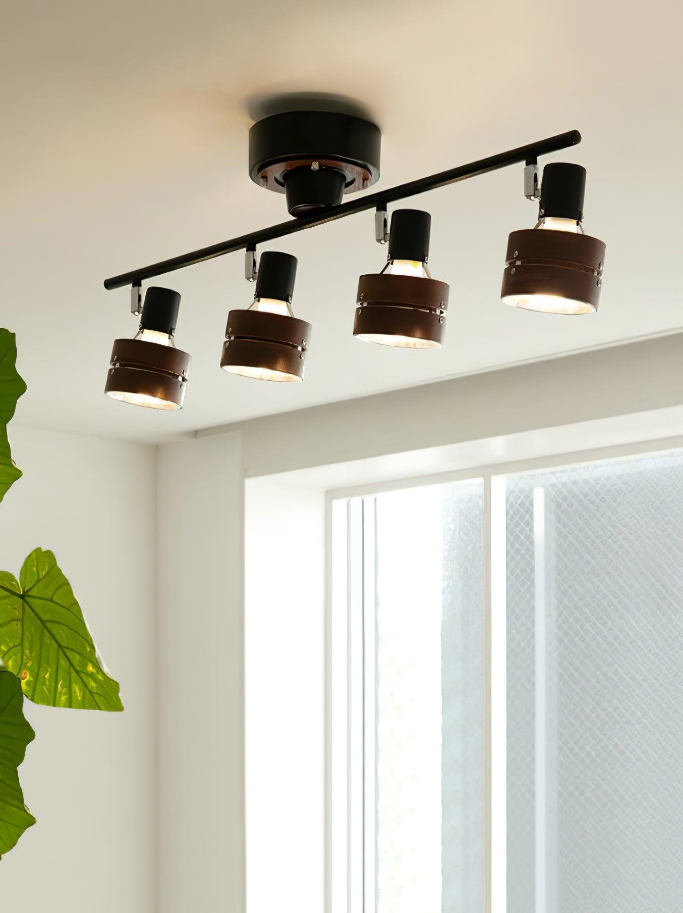 Wooden Adjustable Spot Ceiling Lamp - Lumpaz